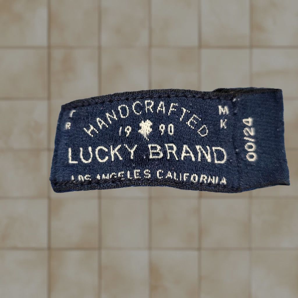 Lucky Brand Shorts Womens 00 Blue Denim Boyfriend Distressed Button Fly Logo, Women's (Size 24)