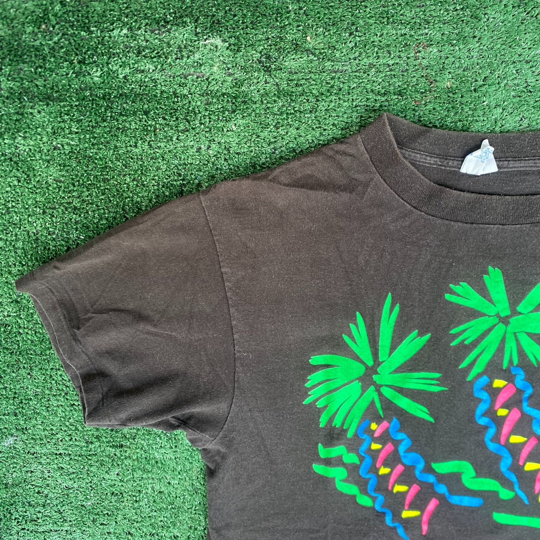Vintage Vintage 80s Key West Shirt Florida Palm Trees Neon Tourist Size US L / EU 52-54 / 3 - 2 Thumbnail