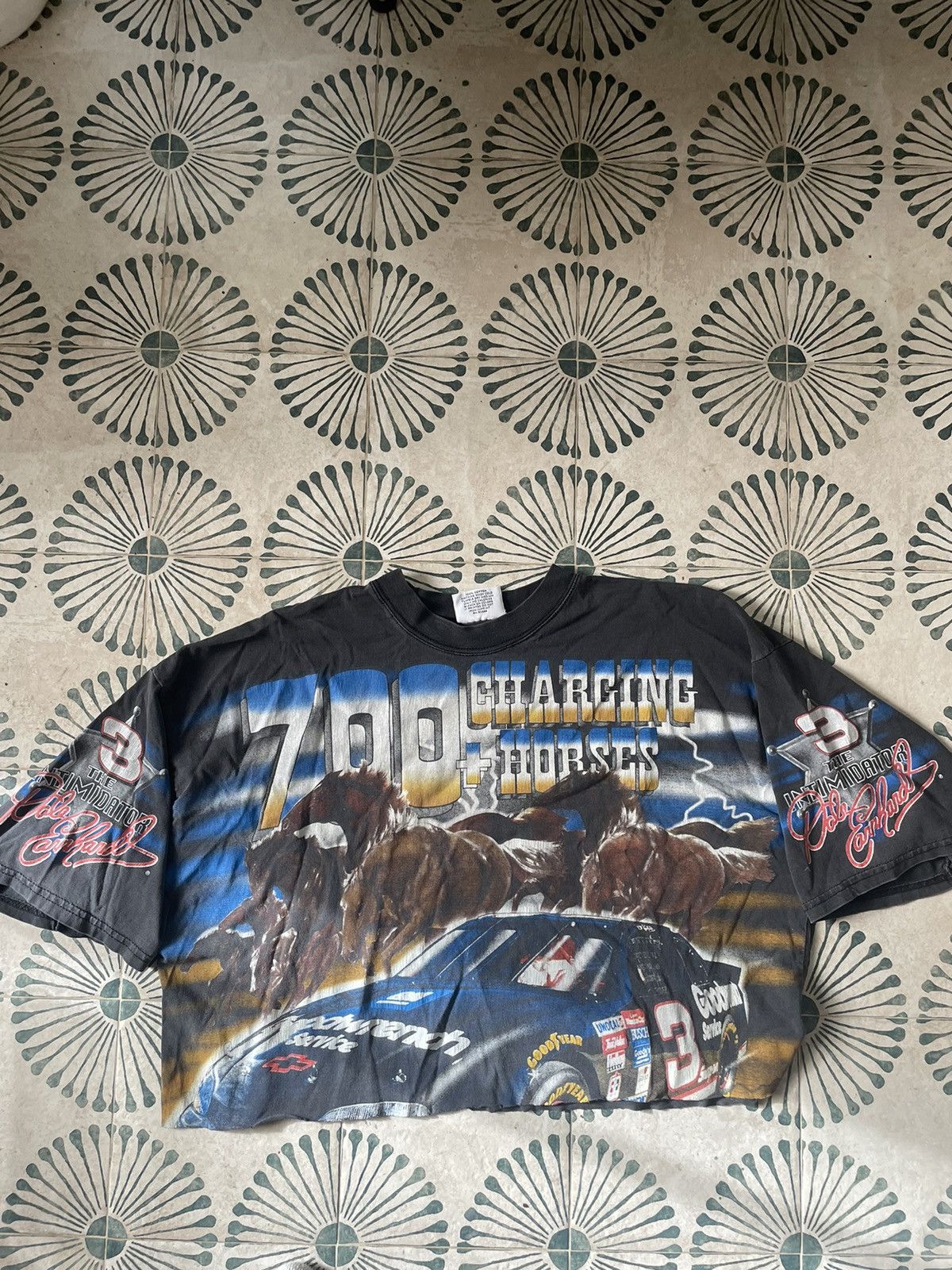 Vintage Vintage 90s Dale Earnhardt 700 Charging Horses T-Shirt Size XXL / US 16-18 / IT 52-54 - 1 Thumbnail
