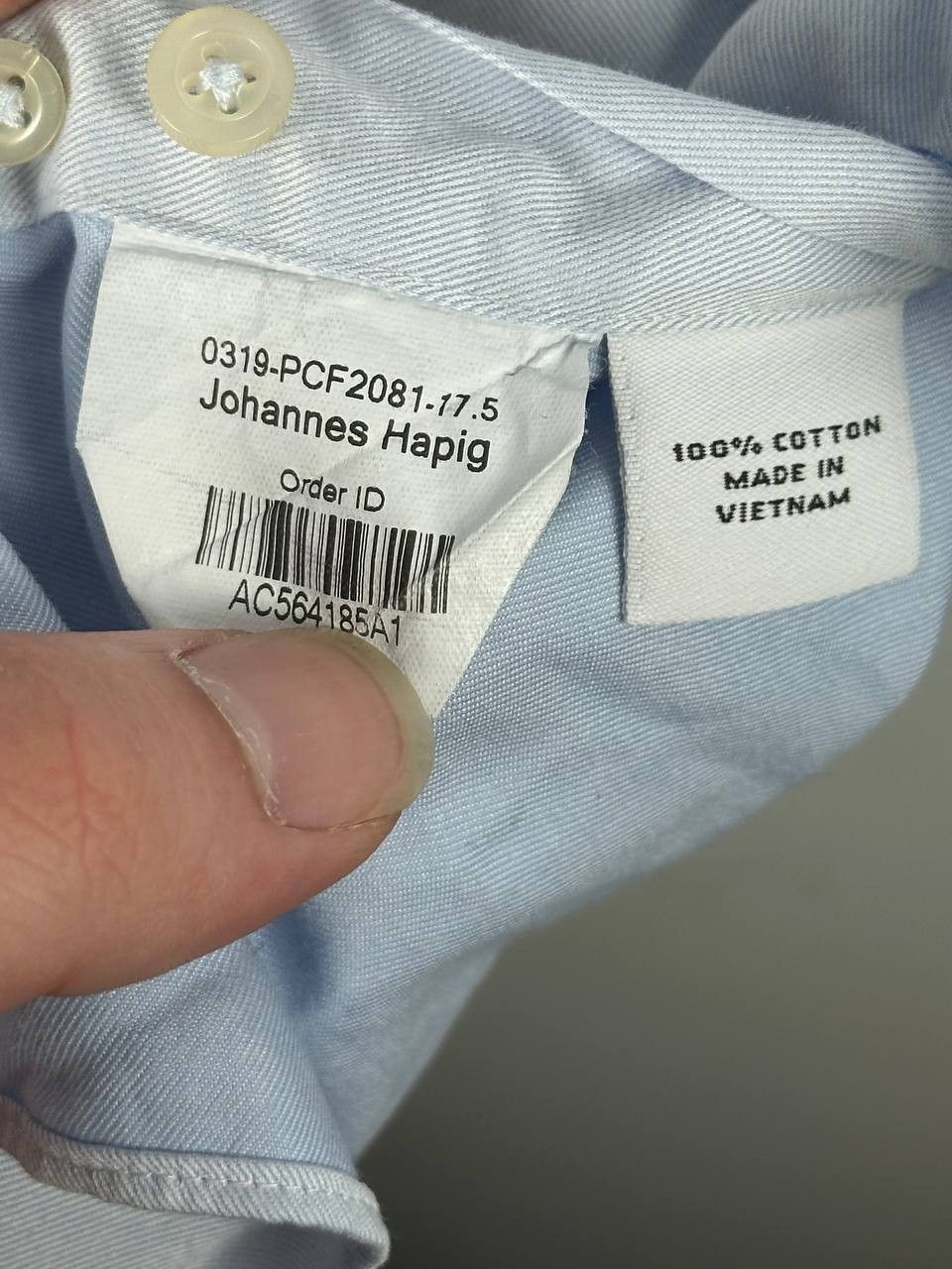 J. Press Proper Cloth Luxury Blue Dress Shirt Size US L / EU 52-54 / 3 - 8 Thumbnail