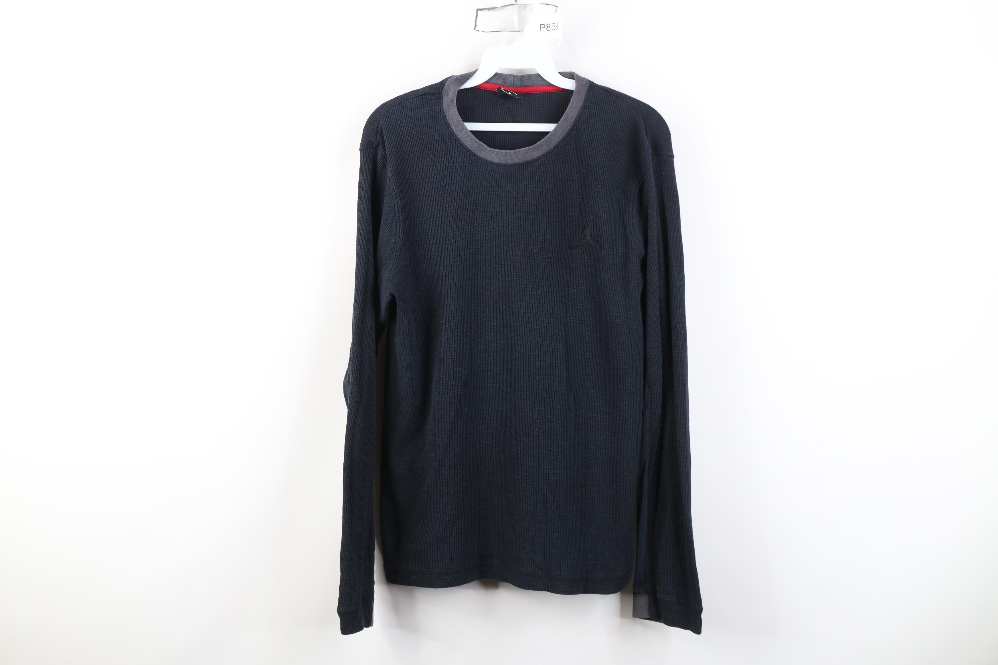 Nike Vintage Y2K Nike Air Jordan Waffle Knit Long Sleeve T-Shirt Size US M / EU 48-50 / 2 - 1 Thumbnail