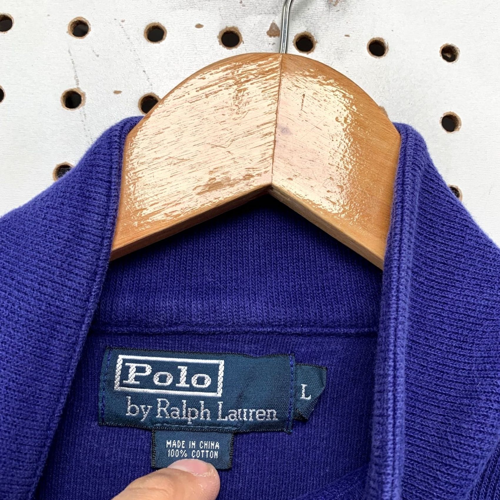 Polo Ralph Lauren Polo Ralph Lauren Quarter 1/4 Zip Sweater Mens Large Blue Mock Neck Preppy Size US L / EU 52-54 / 3 - 3 Thumbnail