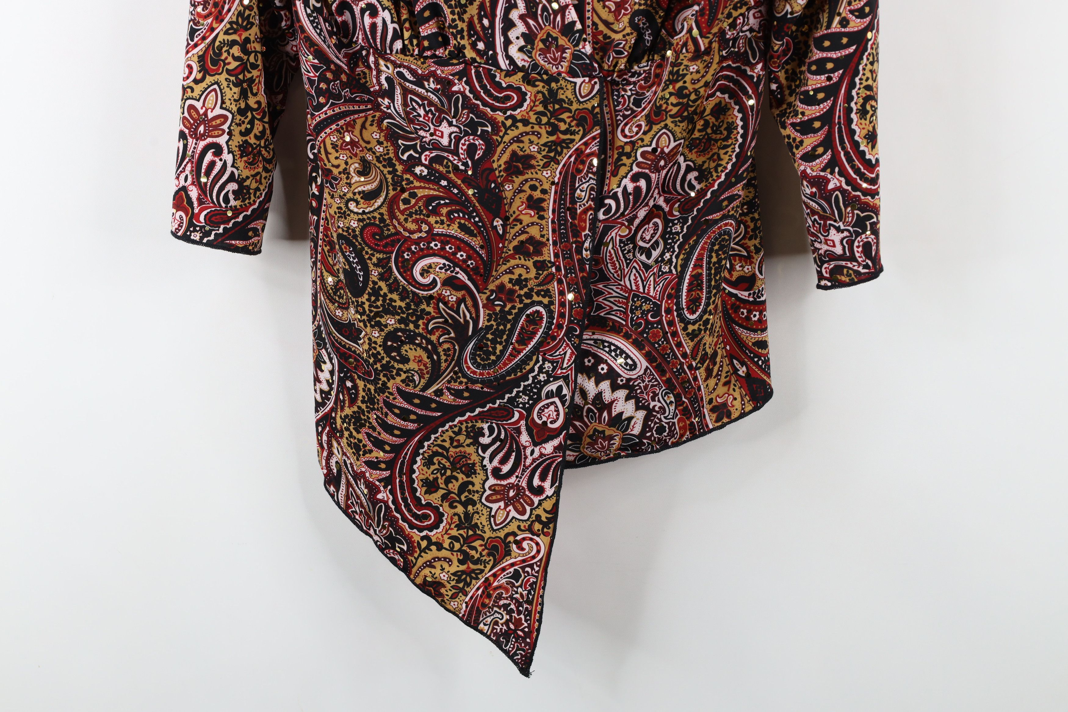 Vintage Vintage 90s Y2K Babydoll Paisley Sequin Blouse Top Shirt USA Size M / US 6-8 / IT 42-44 - 3 Thumbnail