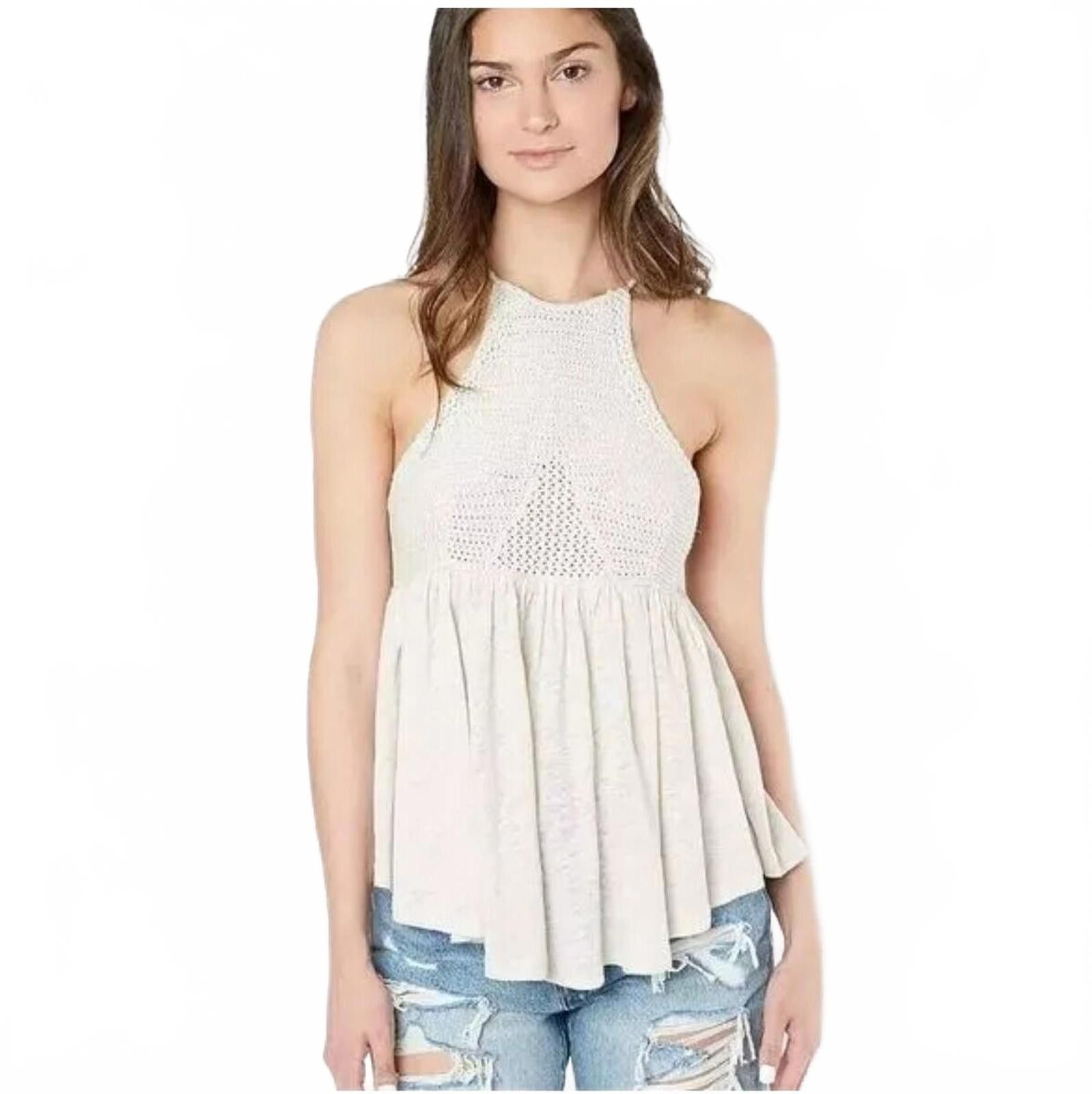 Free People Free People Road Trip Bohemian Crochet Knit Swing Top Size S / US 4 / IT 40 - 8 Thumbnail