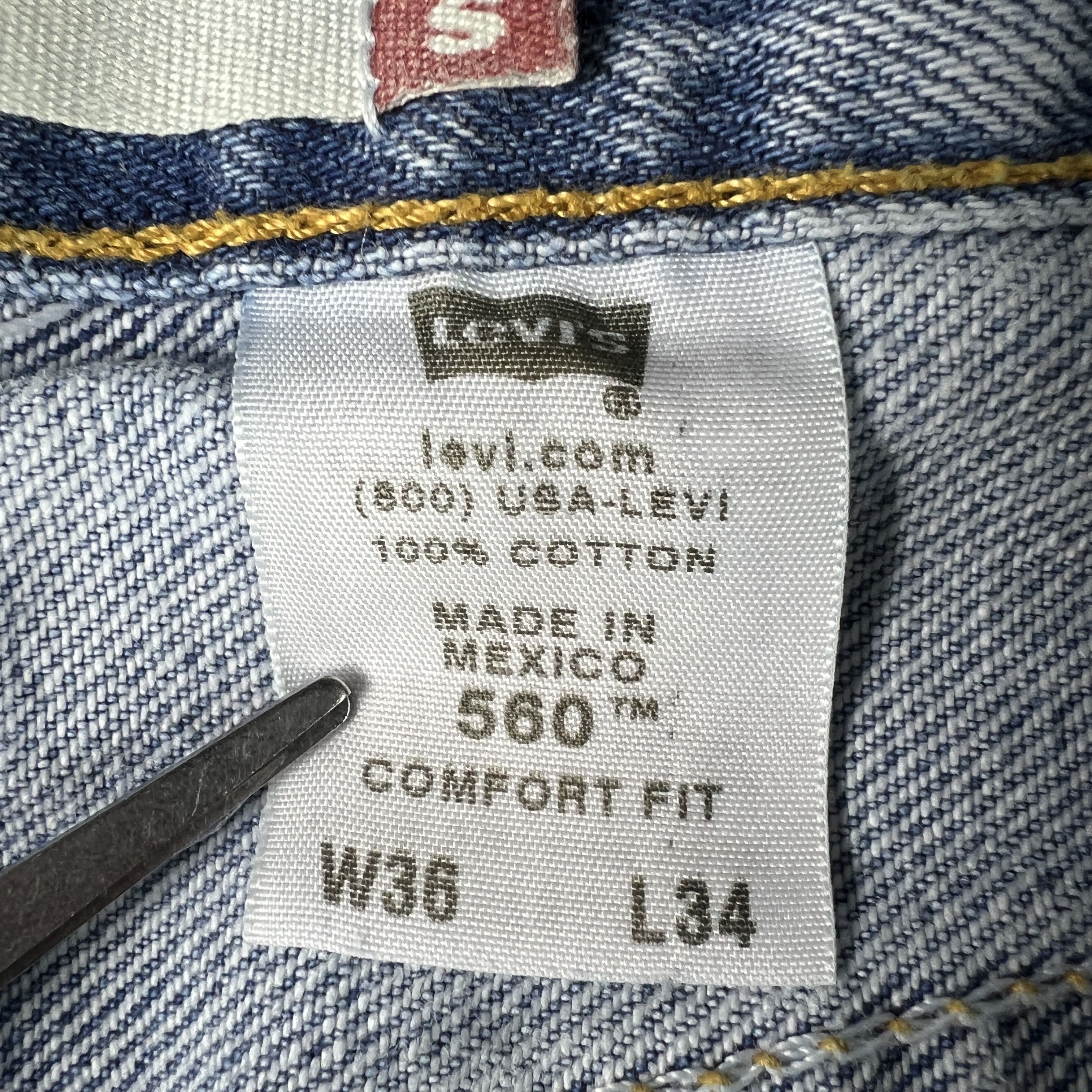 Levi's Y2K Levi's Jeans 560 Loose Tapered Blue Faded Cotton Denim Size US 36 / EU 52 - 9 Thumbnail
