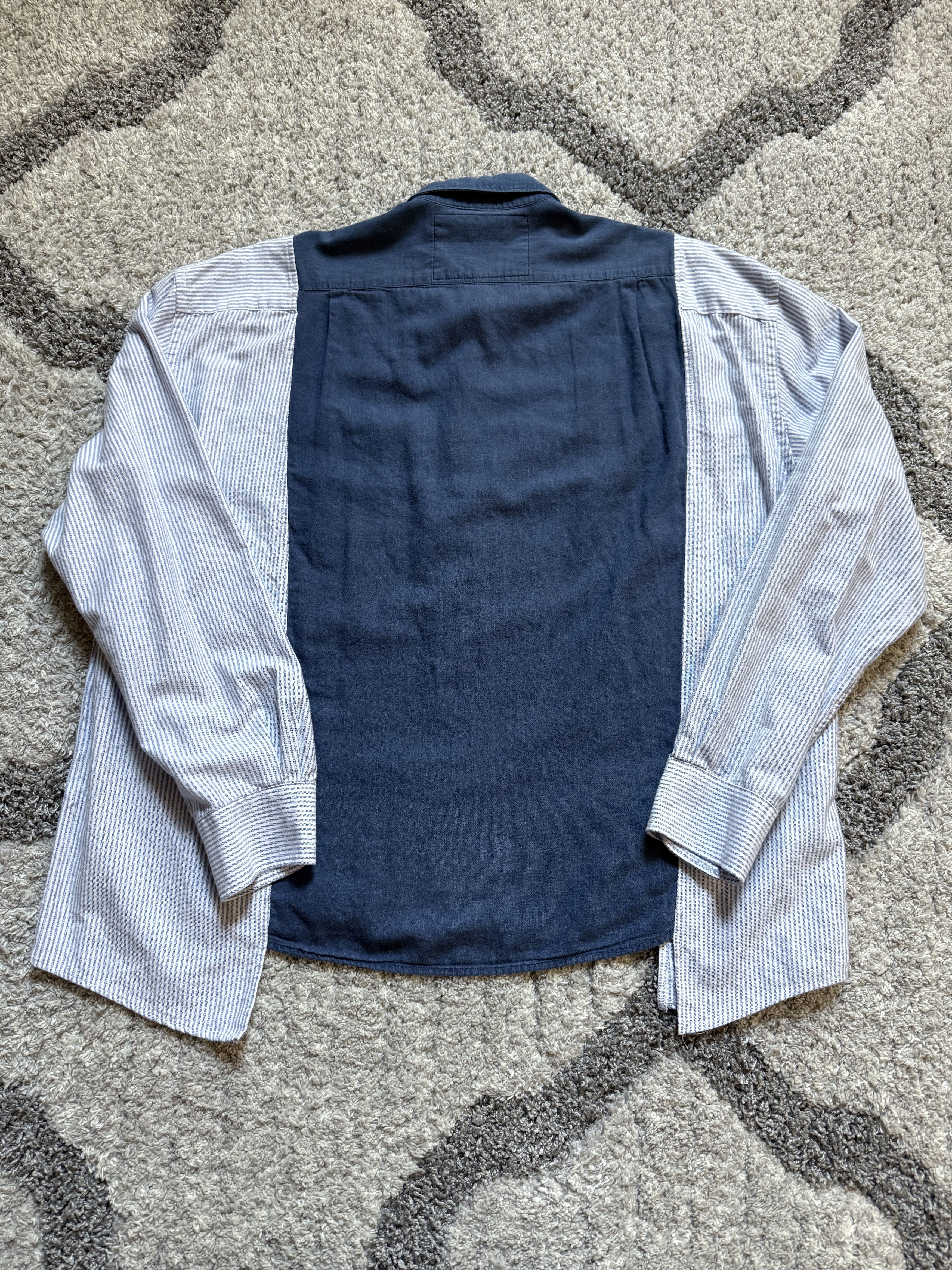 Japanese Brand Muji Japan ReMUJI Reconstructed Shirt (Indigo Dyed) Size US M / EU 48-50 / 2 - 11 Thumbnail