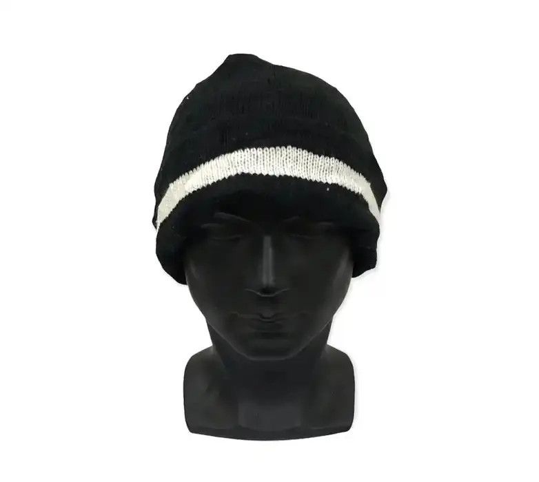 Japanese Brand × Vintage Stripe Jail Beanie Hat Size ONE SIZE - 2 Thumbnail