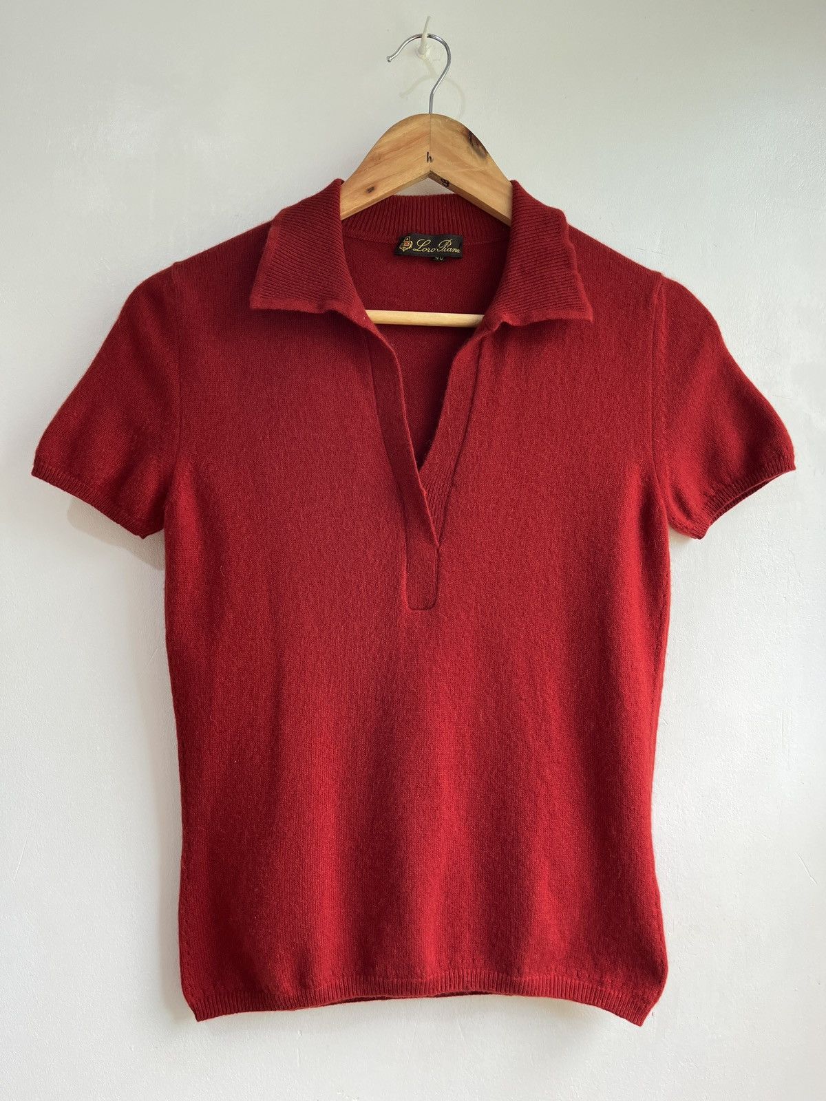 Loro Piana Ribbed Cashmere Open Collar Size S / US 4 / IT 40 - 1 Thumbnail