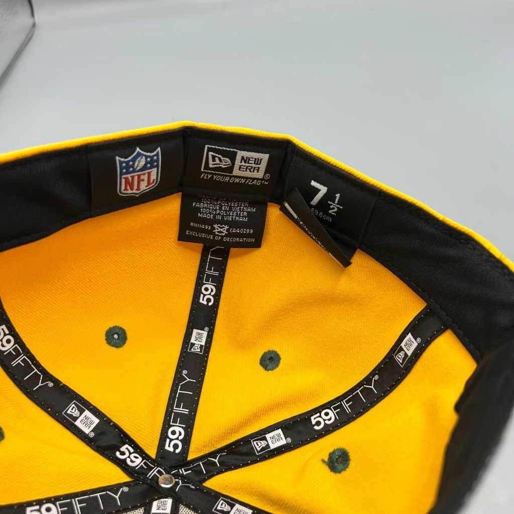 New Era Green Bay Packers Hat Men 7 1/2 59Fifty New Era Fitted Cap Size ONE SIZE - 5 Thumbnail