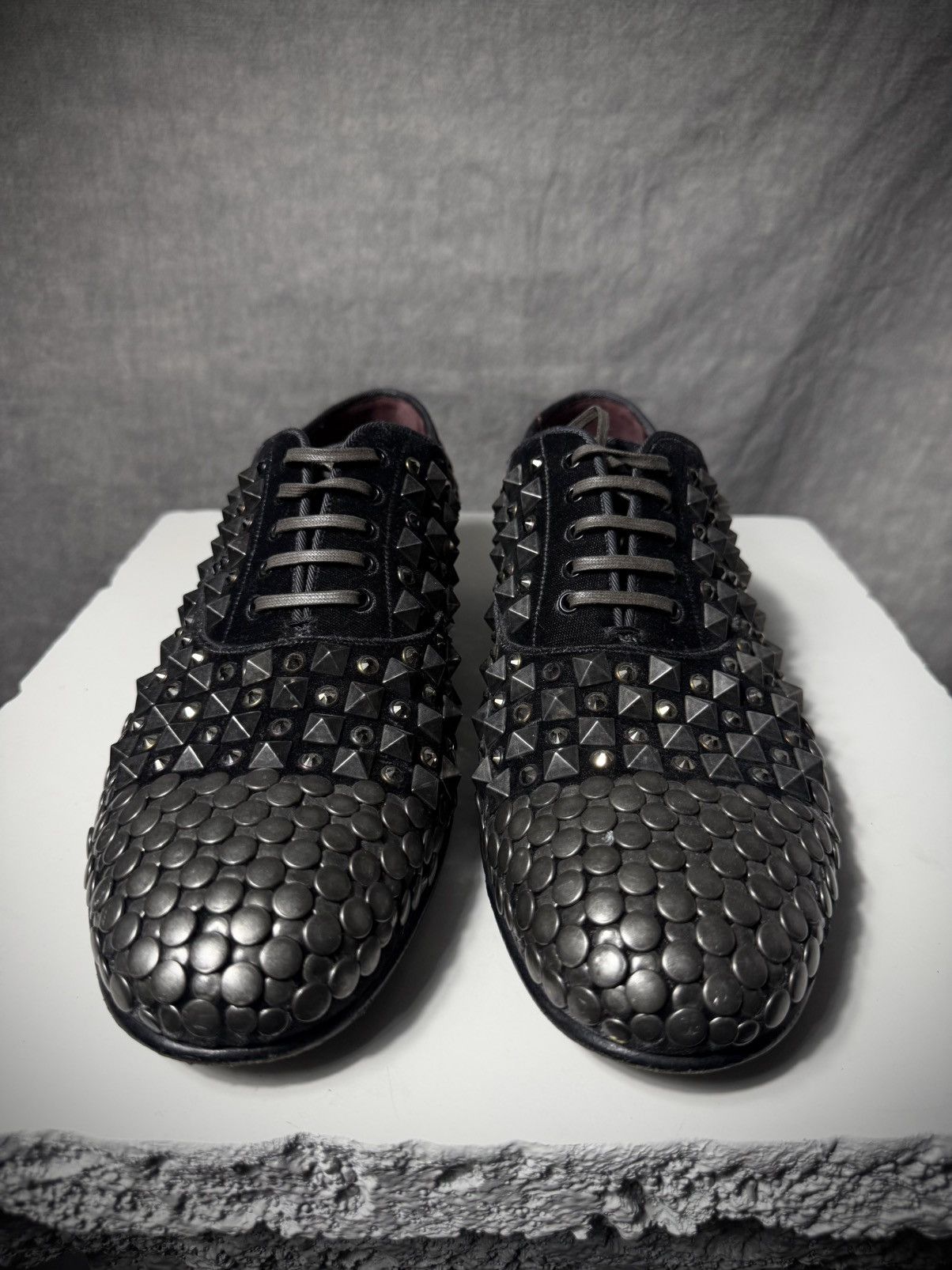 Dolce & Gabbana Dolce & Gabbana AW14 Studded Velvet Derby Size US 8 / EU 41 - 5 Thumbnail