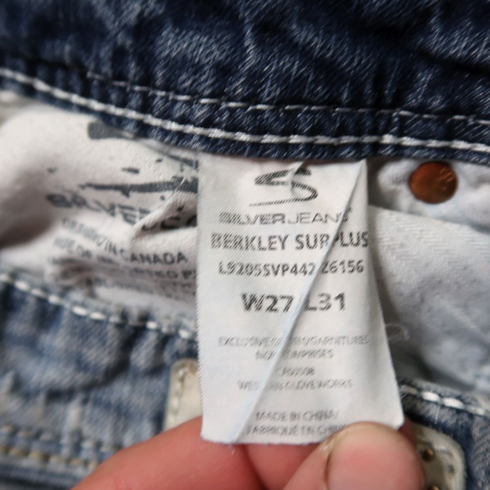 Silver Jeans Co. Silver Jeans Berkley Bootcut Jeans Women's 27x31 Blue Stretch Denim Low Rise Slim 5-Pocket Design Size 27" / US 4 / IT 40 - 4 Thumbnail
