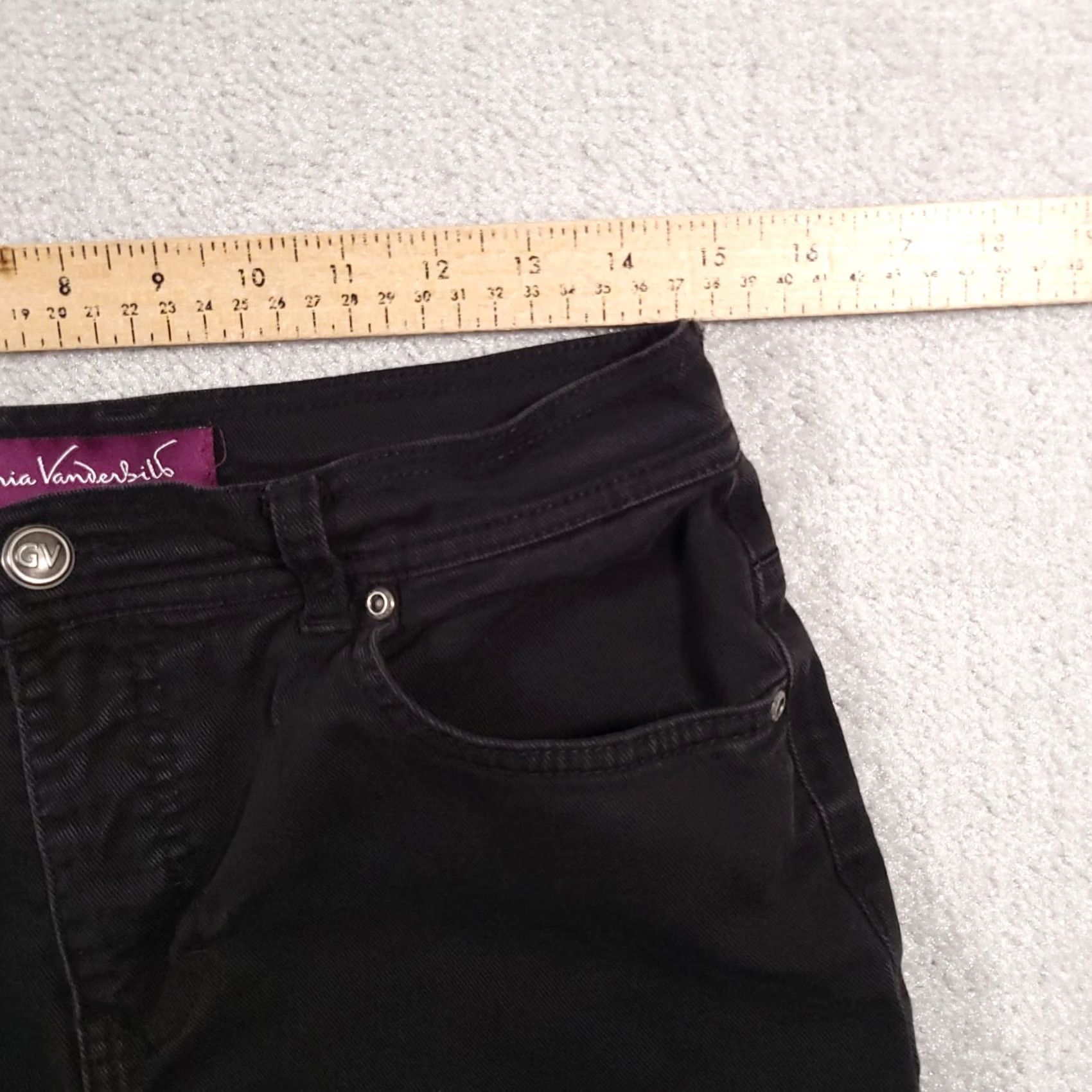 Gloria Vanderbilt VINTAGE Gloria Vanderbilt Black Stretch Jeans Women's 8 Short Mid-Rise Casual Size 30" / US 8 / IT 44 - 6 Thumbnail