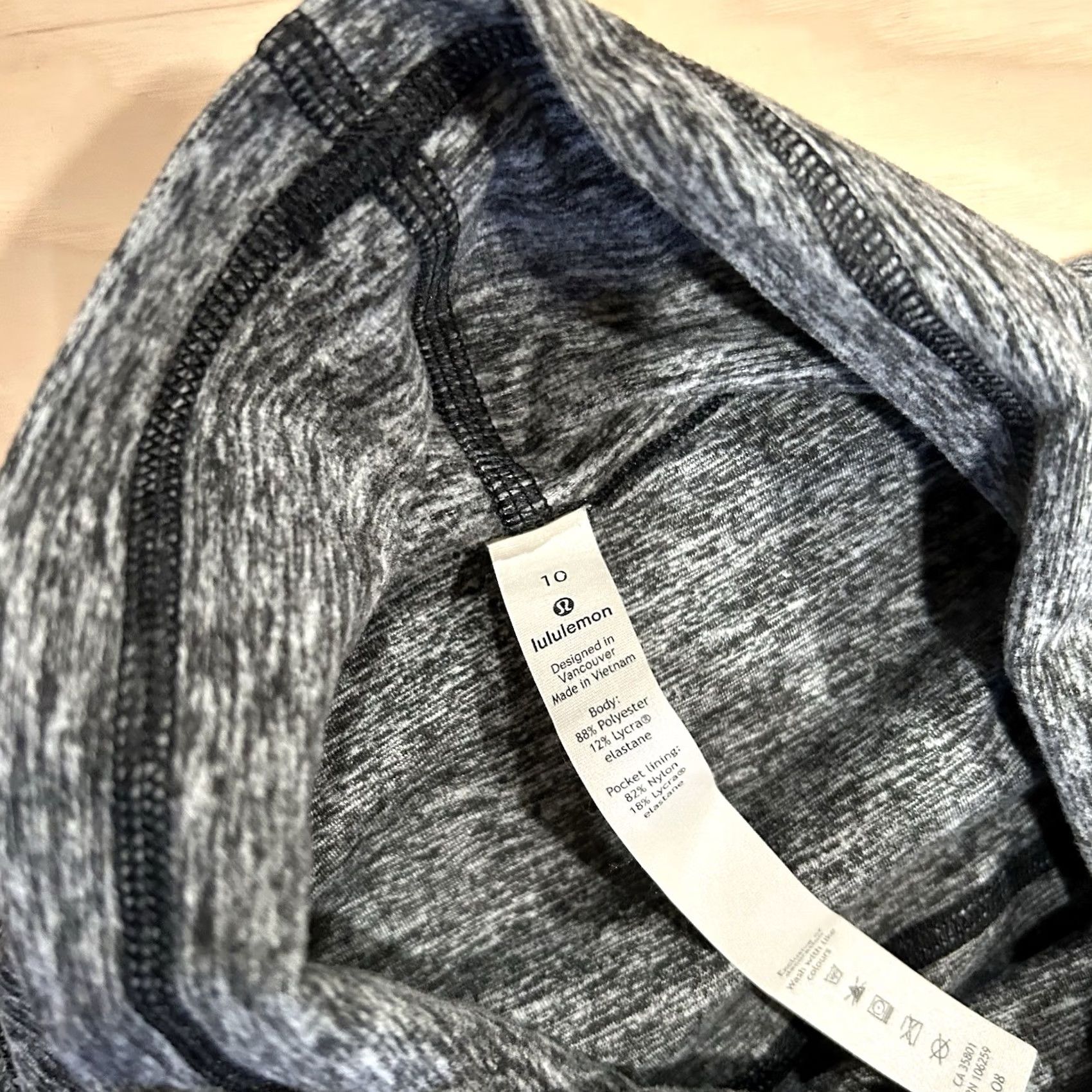 Lululemon Lululemon Ready to Rulu Fleece Pullover Heathered Black Women’s 10 Pullover Long Sleeve Zip Pocket Logo Casual Activewear Urban Fashion 90s Style Size L / US 10 / IT 46 - 3 Thumbnail