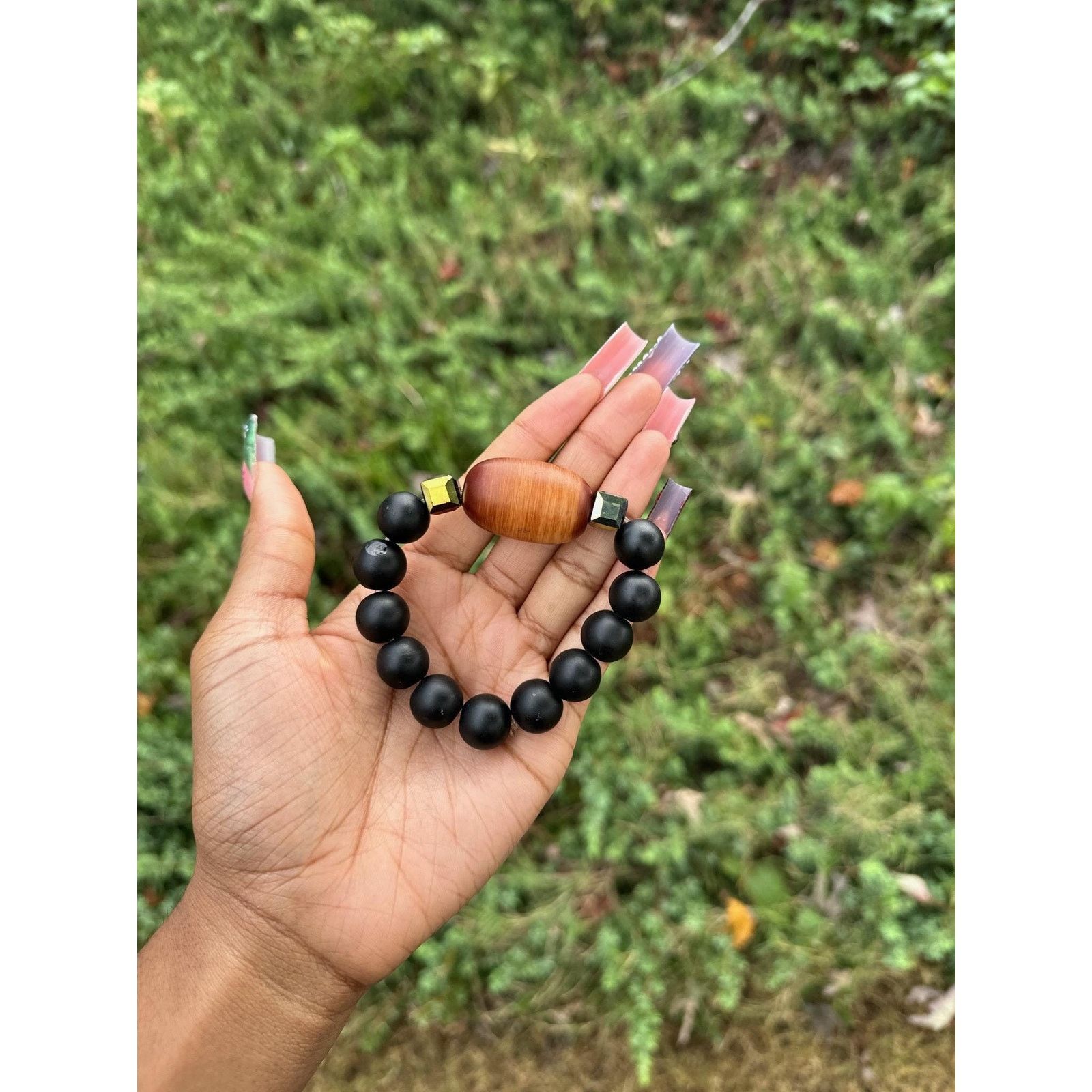 Nialaya × Other Handcrafted African matte charcoal beaded bracelets Size ONE SIZE - 3 Thumbnail