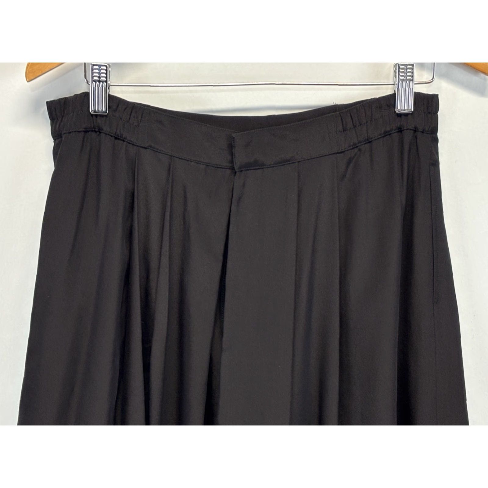 Vintage VINTAGE Omanti Silk Midi Skirt Women’s 10 Black Pleated Witchy Indie Academia Womens 90s Bohemian Size 32" / US 10 / IT 46 - 5 Thumbnail