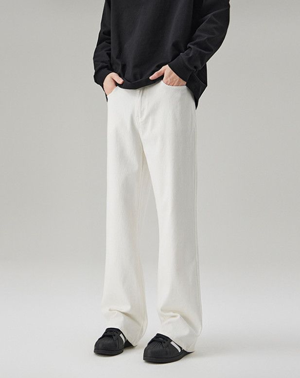 Japanese Brand Men's stretch flared unisex loose-fitting jeans Size US 32 / EU 48 - 2 Thumbnail