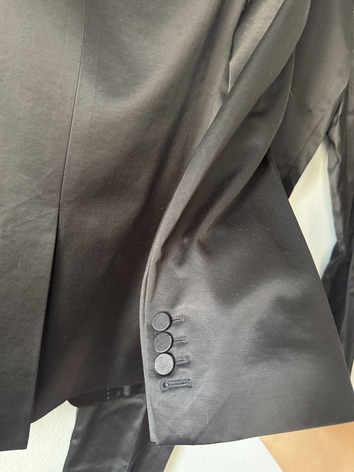 Dries Van Noten Dries Van Noten Black Satin Tuxedo Size 42R - 7 Thumbnail