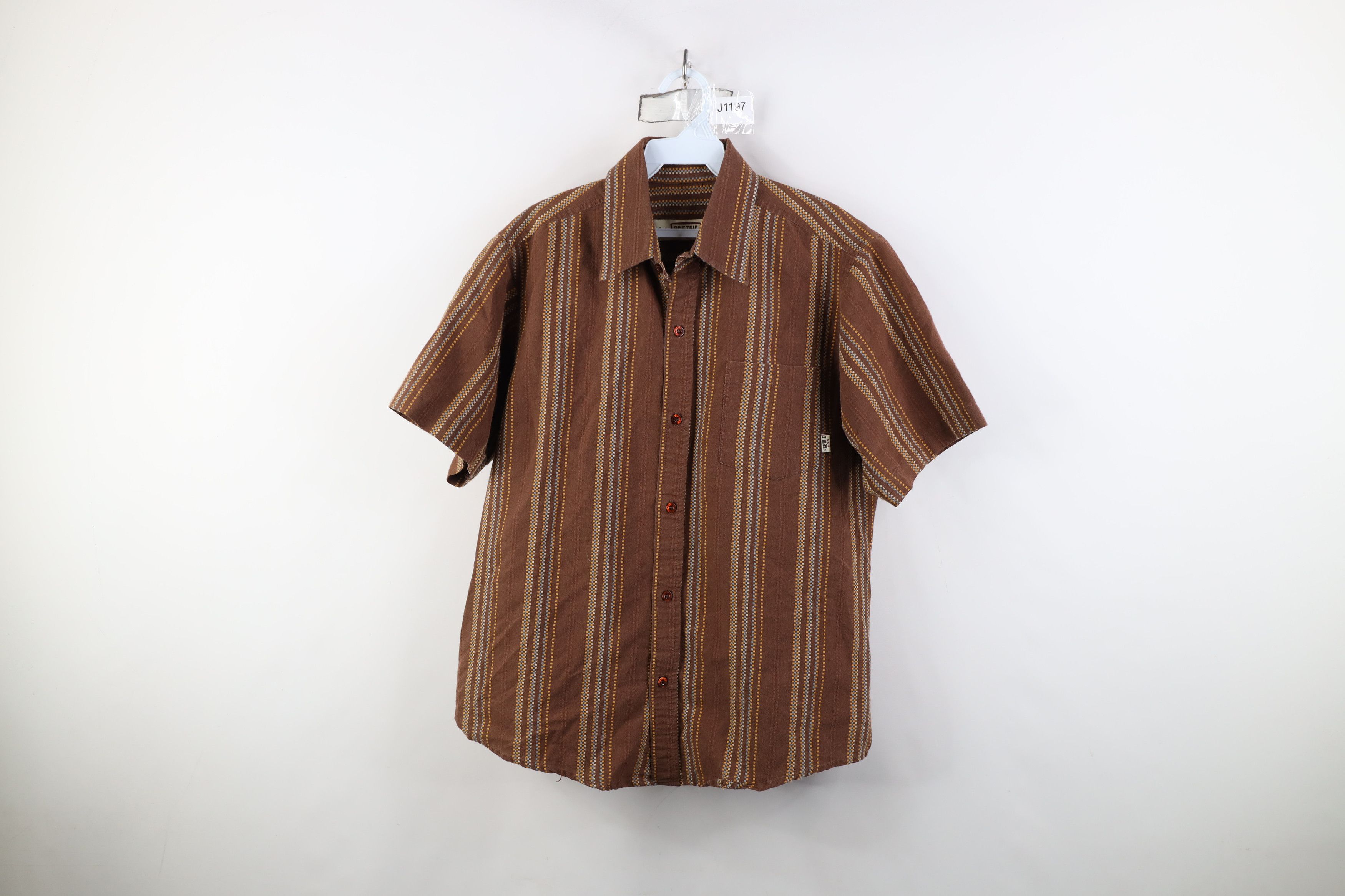Vintage Vintage 90s Y2K Streetwear Striped Button Shirt Size US M / EU 48-50 / 2 - 1 Thumbnail