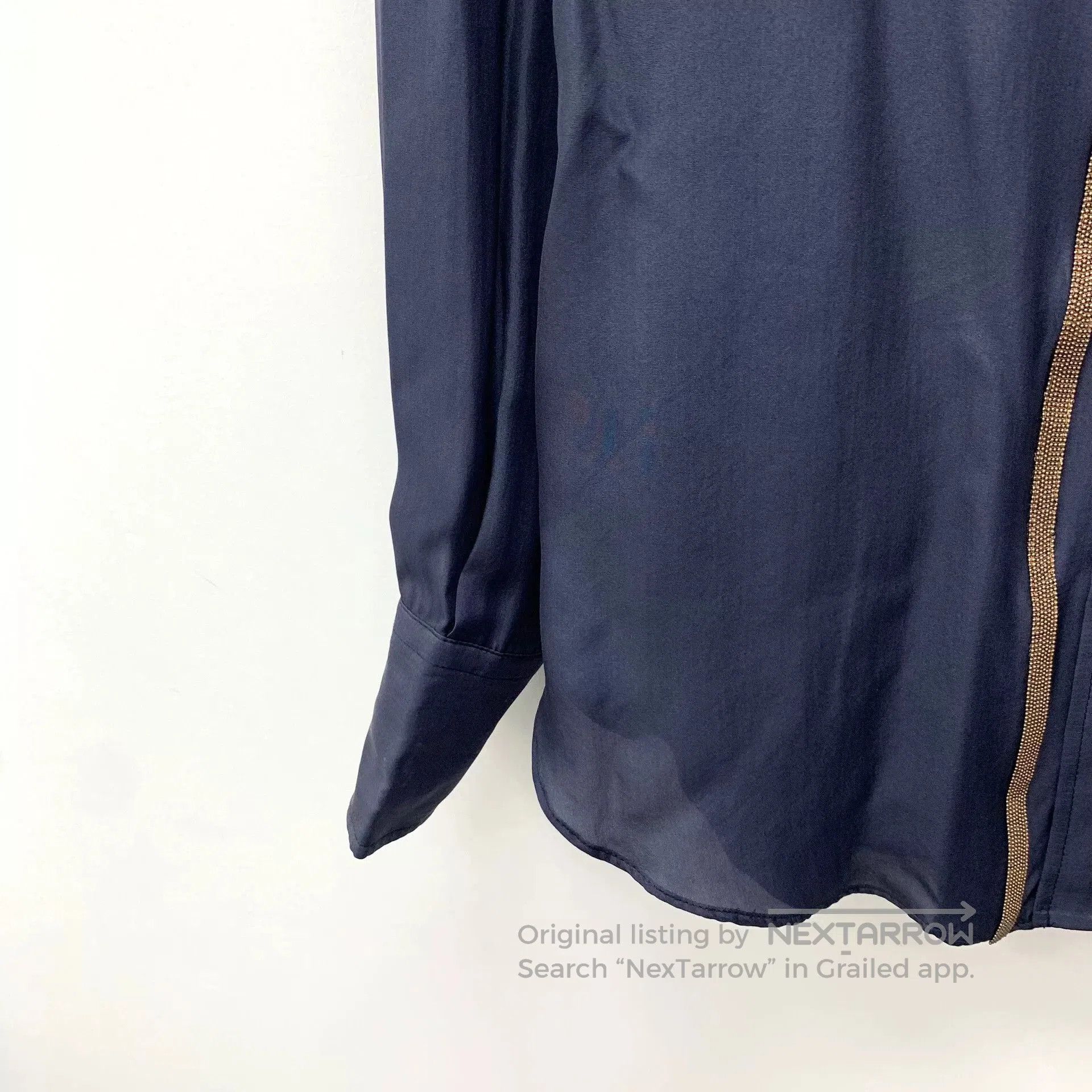 Brunello Cucinelli Brunello Cucinelli Silk Long-Sleeve Shirt. Size US M / EU 48-50 / 2 - 4 Thumbnail
