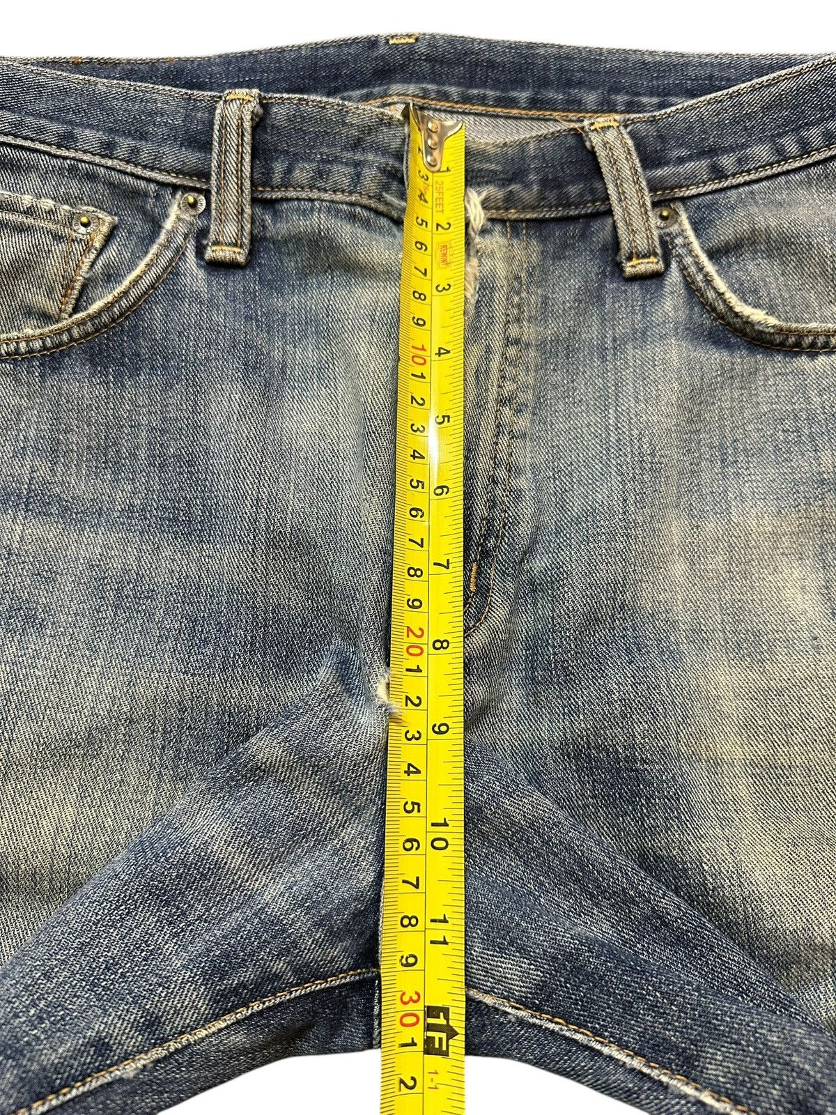 Edwin Vintage Japan Edwin 403 Blue Faded Wash Distress Style Jeans Size US 34 / EU 50 - 16 Thumbnail