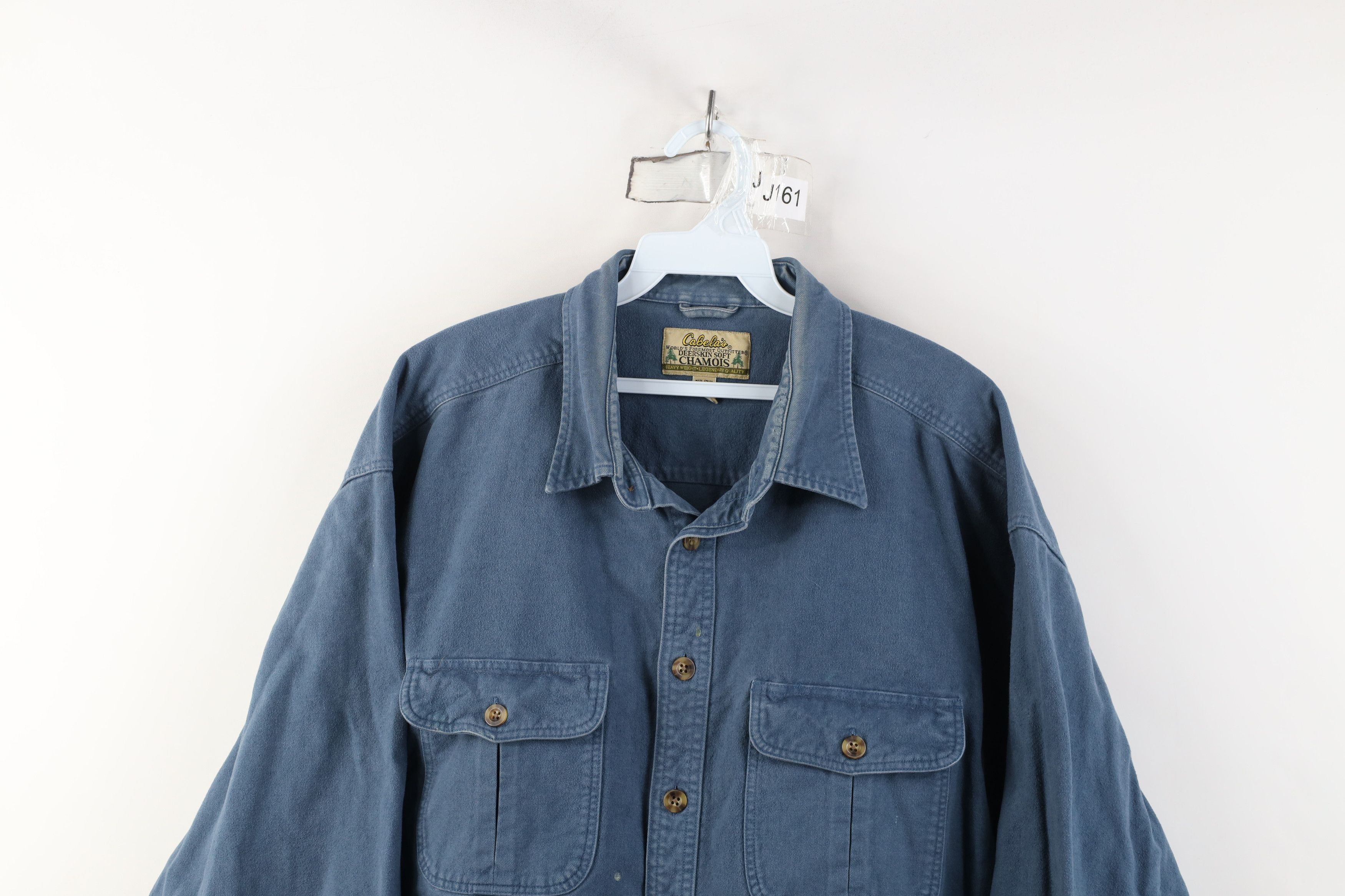 Cabelas Vintage 90s Cabelas Heavyweight Chamois Cloth Button Shirt Size US XXL / EU 58 / 5 - 2 Thumbnail