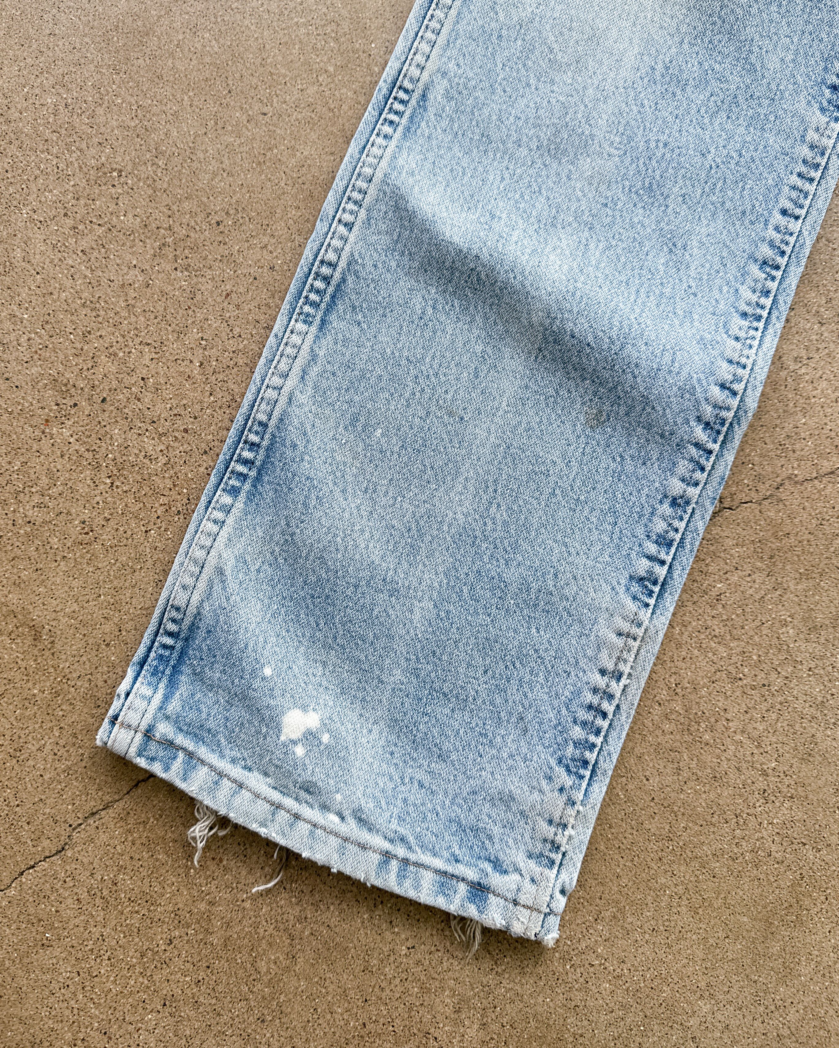 Wrangler Vintage Wrangler 36 MWZ Jeans Men's 34 Light Wash Distressed Size US 34 / EU 50 - 4 Thumbnail