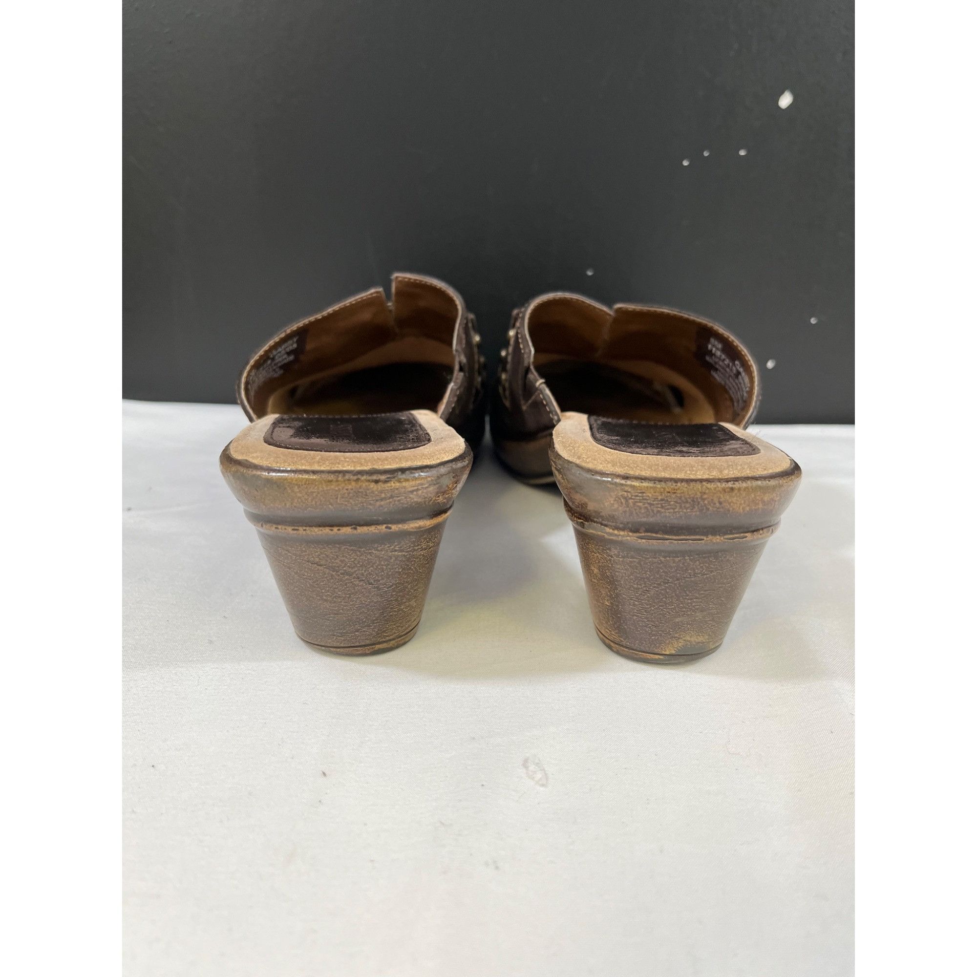 Bass Bass Gabby Womens Brown Leather Mule Shoes Size 8M SKU 6802 Size US 8 / IT 38 - 5 Thumbnail
