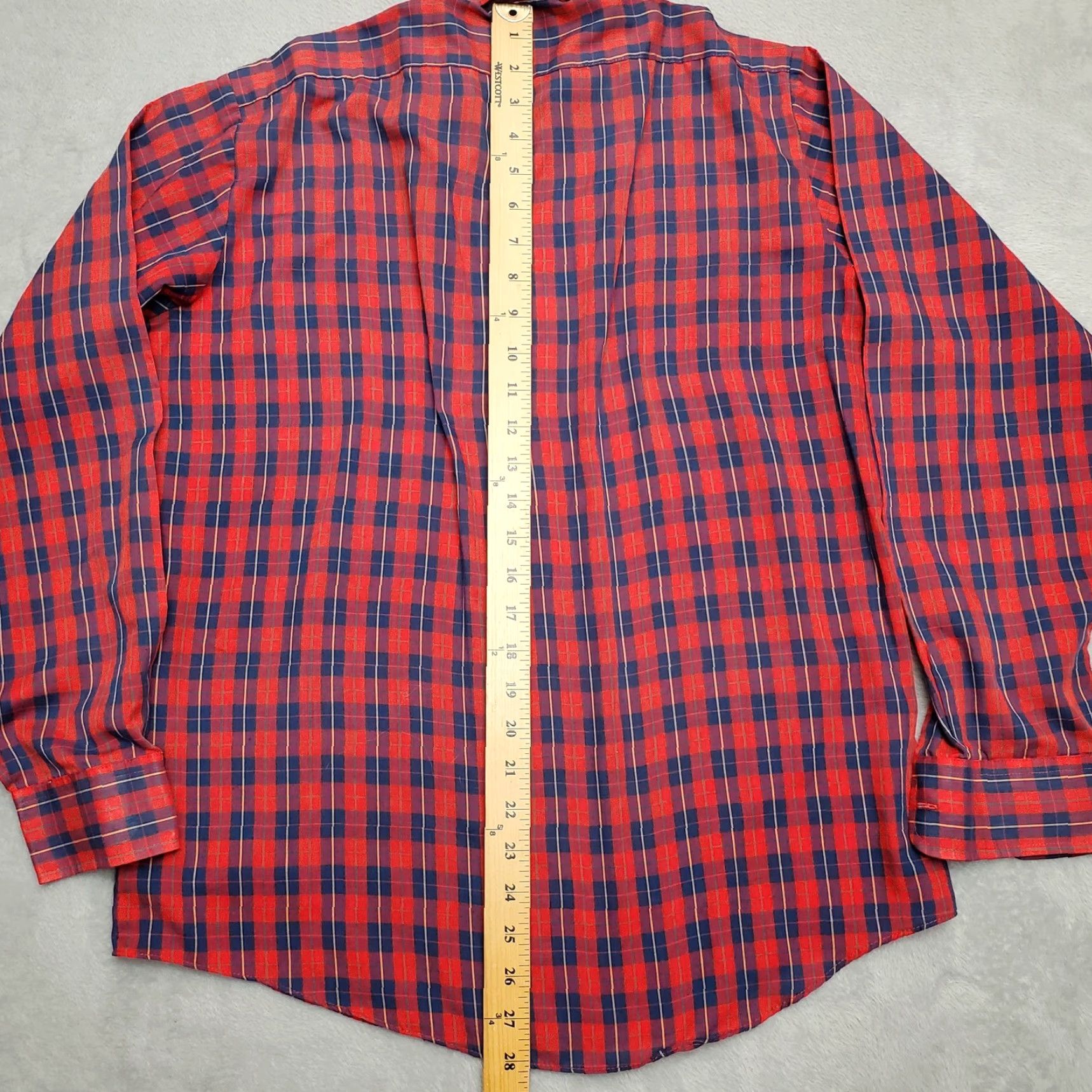 Vintage VINTAGE Towncraft Shirt Mens M Red Blue Plaid Button Short Sleeve JCPenney Size US M / EU 48-50 / 2 - 7 Thumbnail