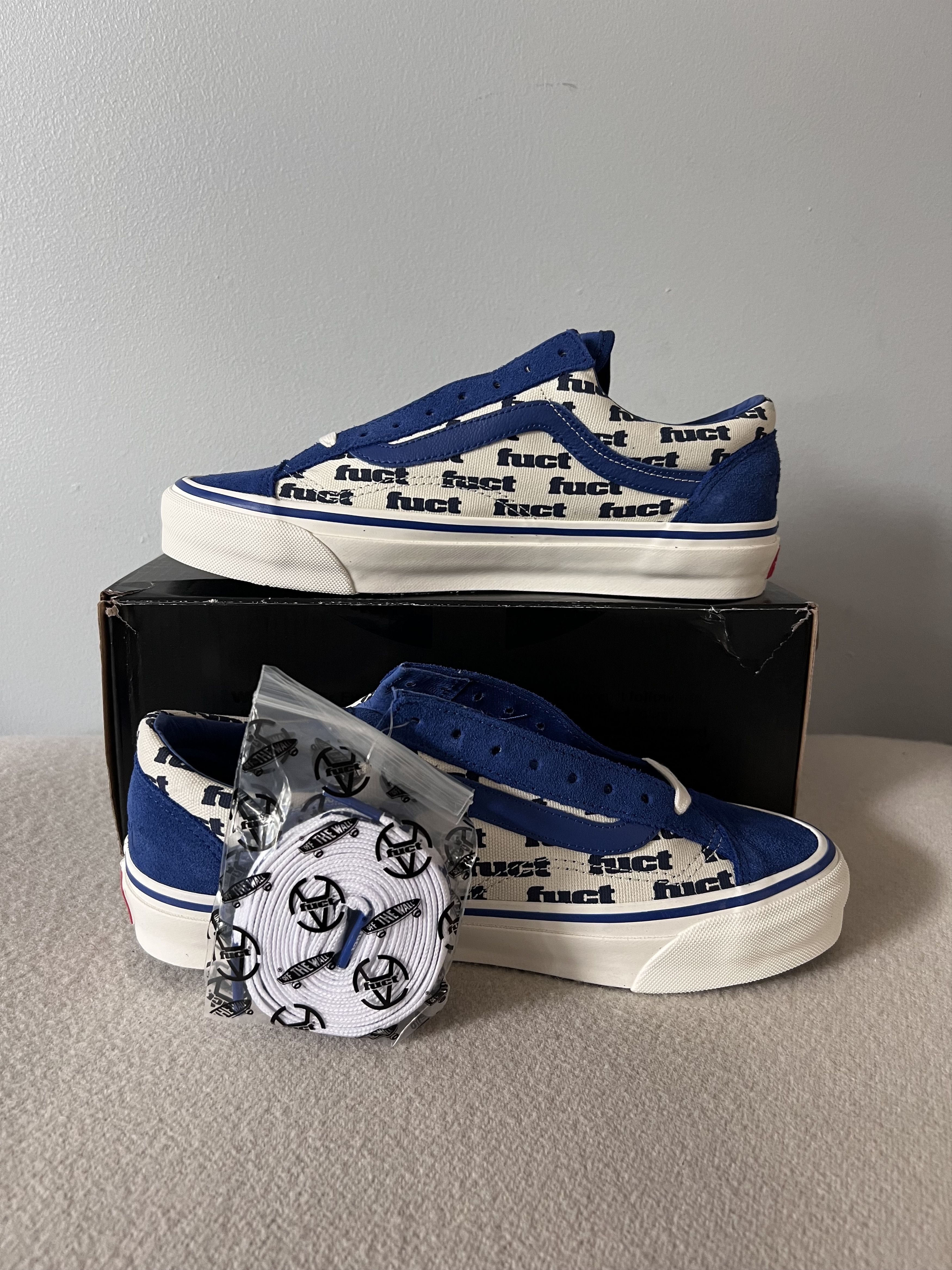FUCT × Slam Jam × Vans Fuct Vans Lx Old Skool Reissue 36 in Blue White Size US 8.5 / EU 41-42 - 3 Thumbnail
