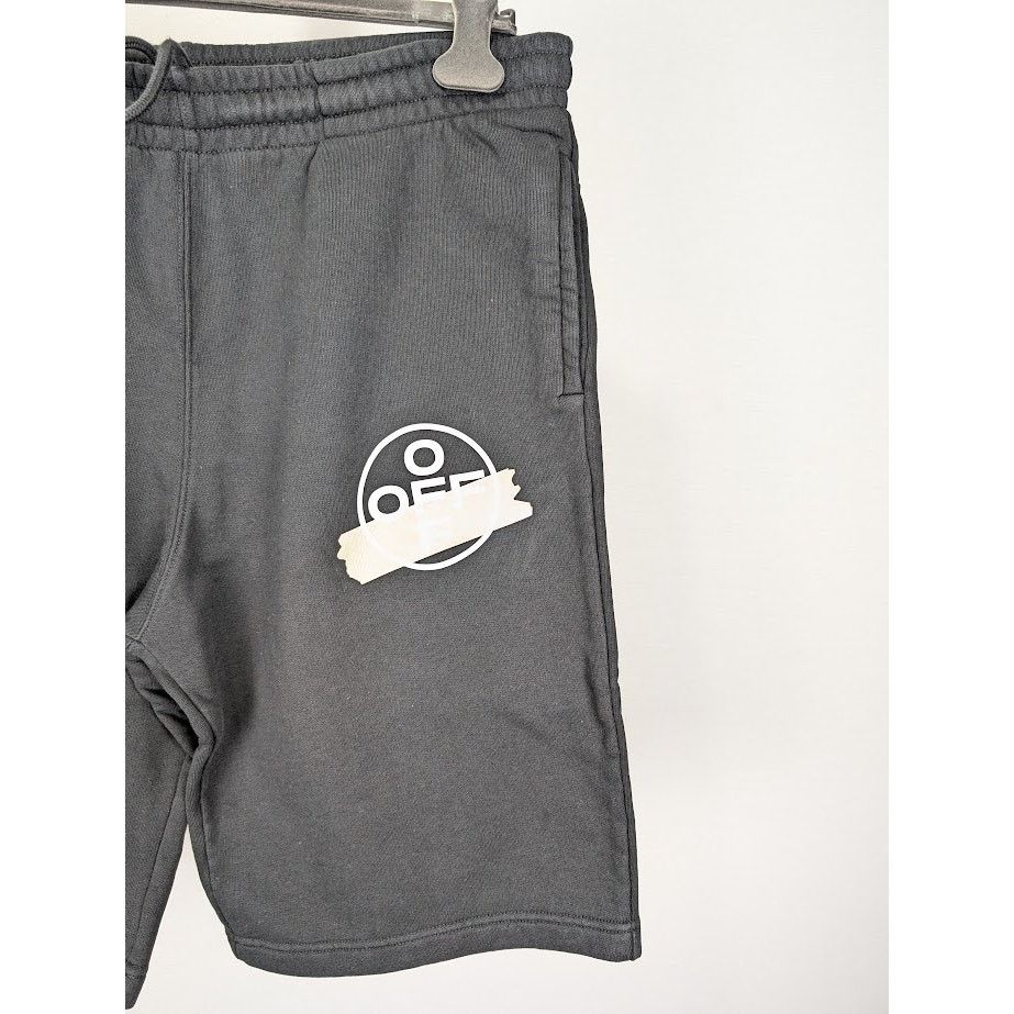 Off-White o1rshd1 Tape Arrows Sweatshorts in Black/Beige Size US 38 / EU 54 - 4 Thumbnail