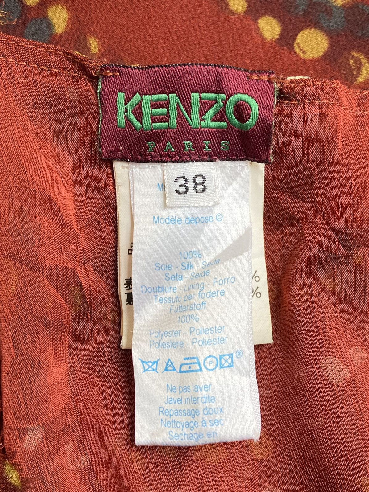 Kenzo KENZO PARIS Patterned Midi Dress Size XS / US 0-2 / IT 36-38 - 16 Thumbnail