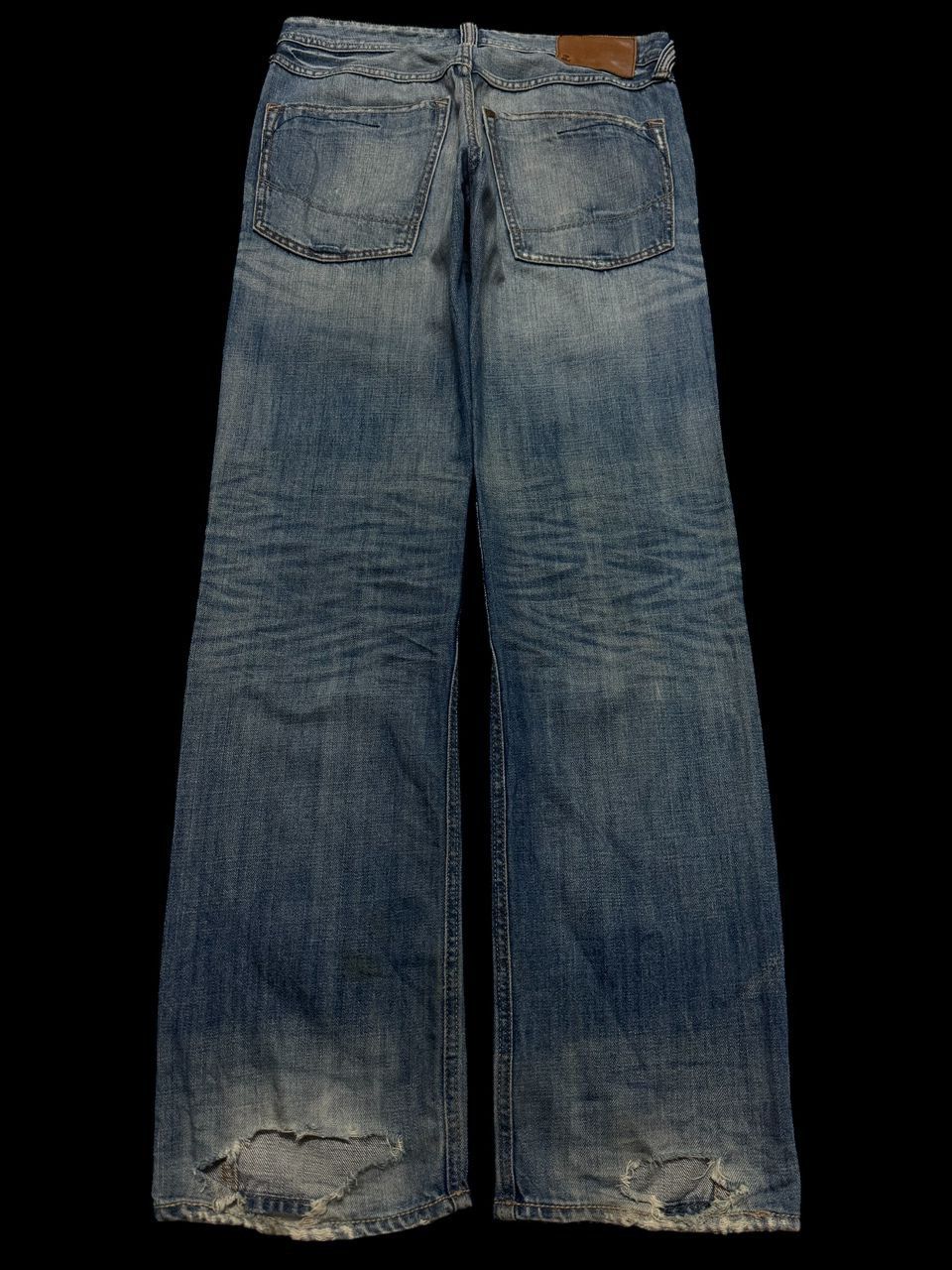 Designer TWIST LEG Insane Bragg Mudwash Faded Distressing Sick Jean Size US 31 - 14 Thumbnail