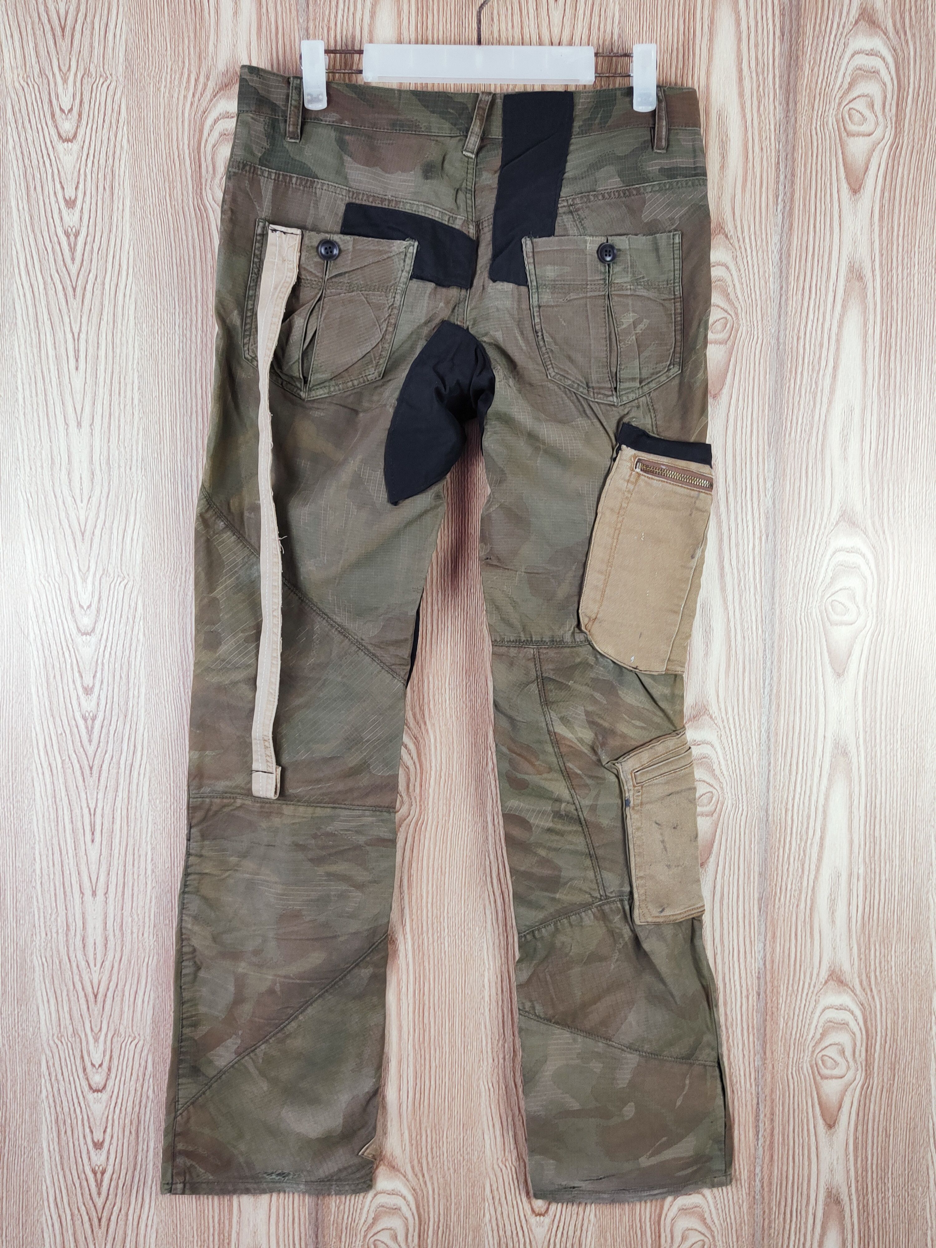 Japanese Brand Bexist Camo faded reworked patchwork vtg Cargo Pants #W015 Size US 32 / EU 48 - 7 Thumbnail
