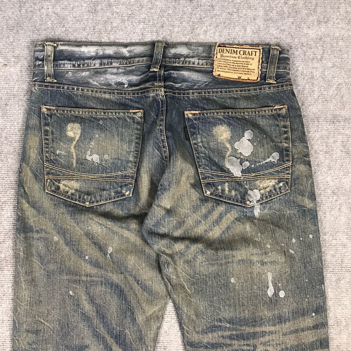If Six Was Nine × Le Grande Bleu (L.G.B.) DENIM CARFT RUSTY DISTRESSED PAINT STYLE JAPAN JEANS PANTS Size US 32 / EU 48 - 10 Thumbnail