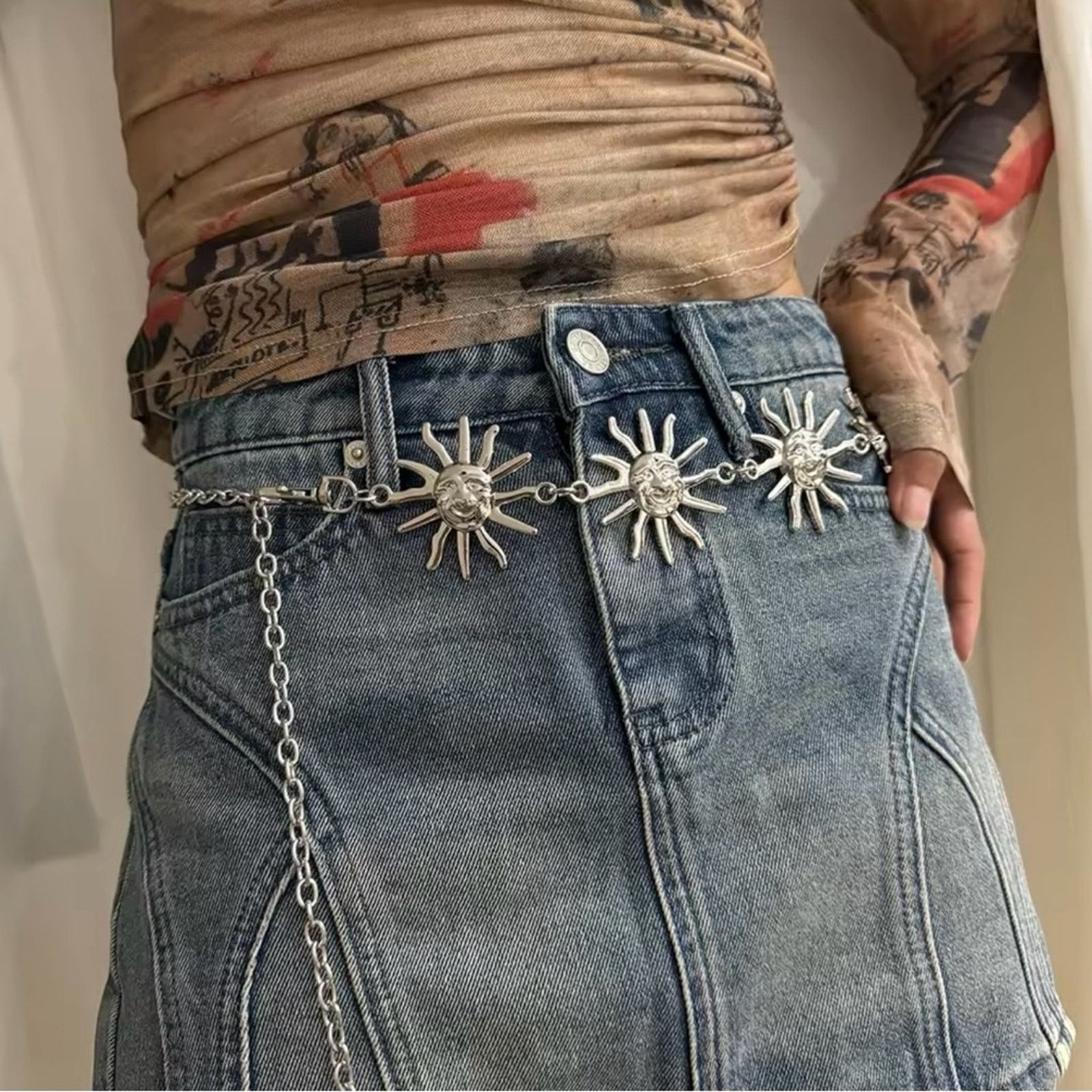 Other Celestial Waist Sun Chain Belt For Women 43” Size ONE SIZE - 1 Thumbnail