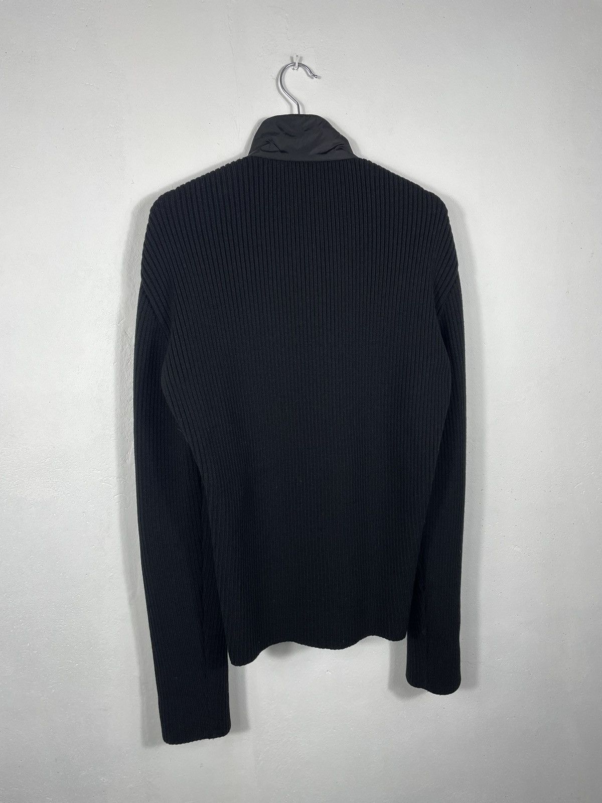 Designer × Prada Prada Wool Nylon Black Knit Light Tricot Jakcet Cardigan Size US M / EU 48-50 / 2 - 8 Thumbnail