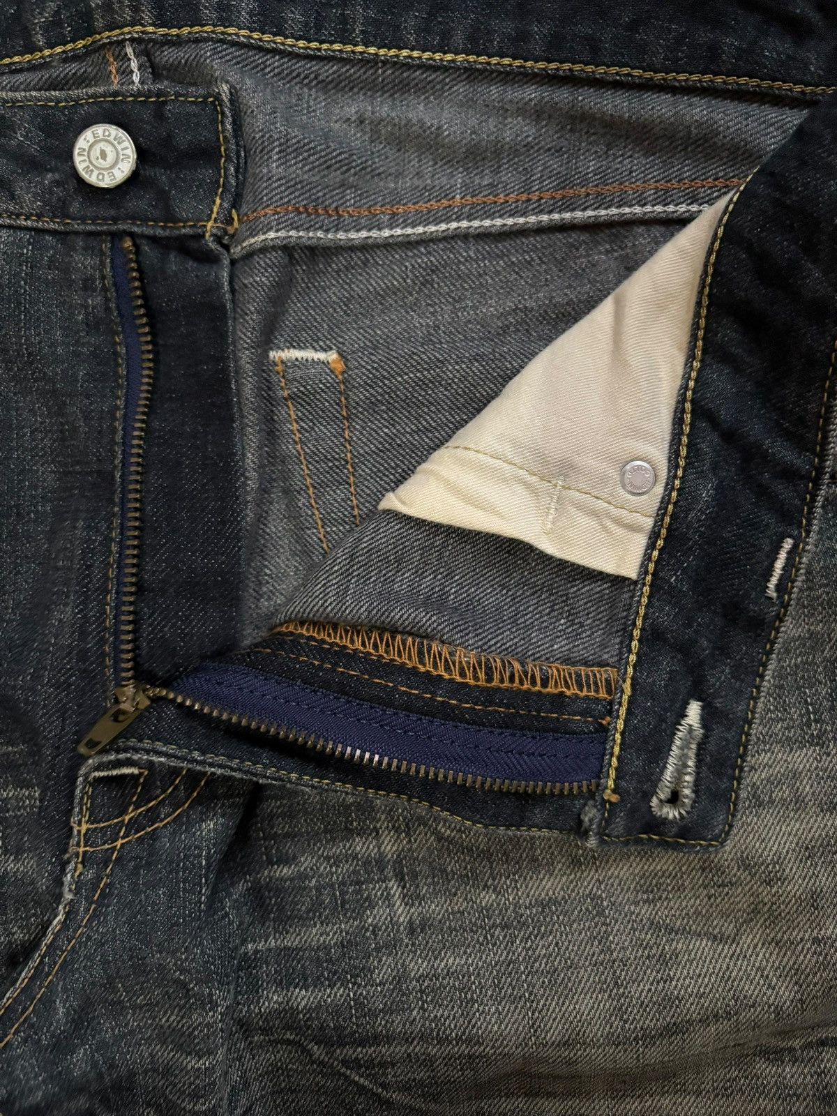 Edwin Vintage Japanese Edwin 502 Rusty Mud Wash Baggy Jeans Size US 35 - 9 Thumbnail