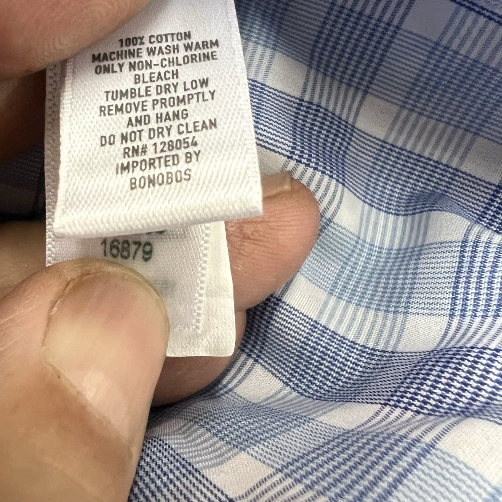 Bonobos Bonobos Button-Up Shirt Mens Plaid Blue Cotton Wrinkle Free 4XL Regular Size US XXL / EU 58 / 5 - 7 Thumbnail