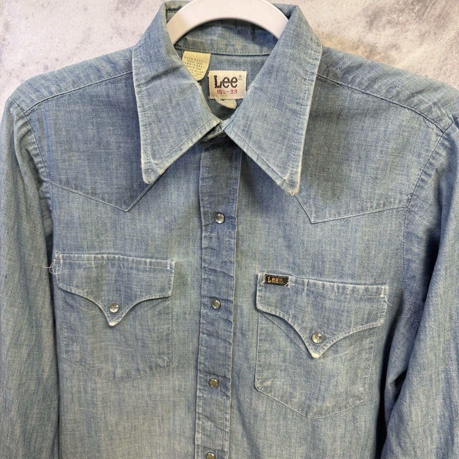 Levi's Vintage 70s LEE Hand Embroidered Button Up Shirt Mens Medium Size US M / EU 48-50 / 2 - 4 Thumbnail