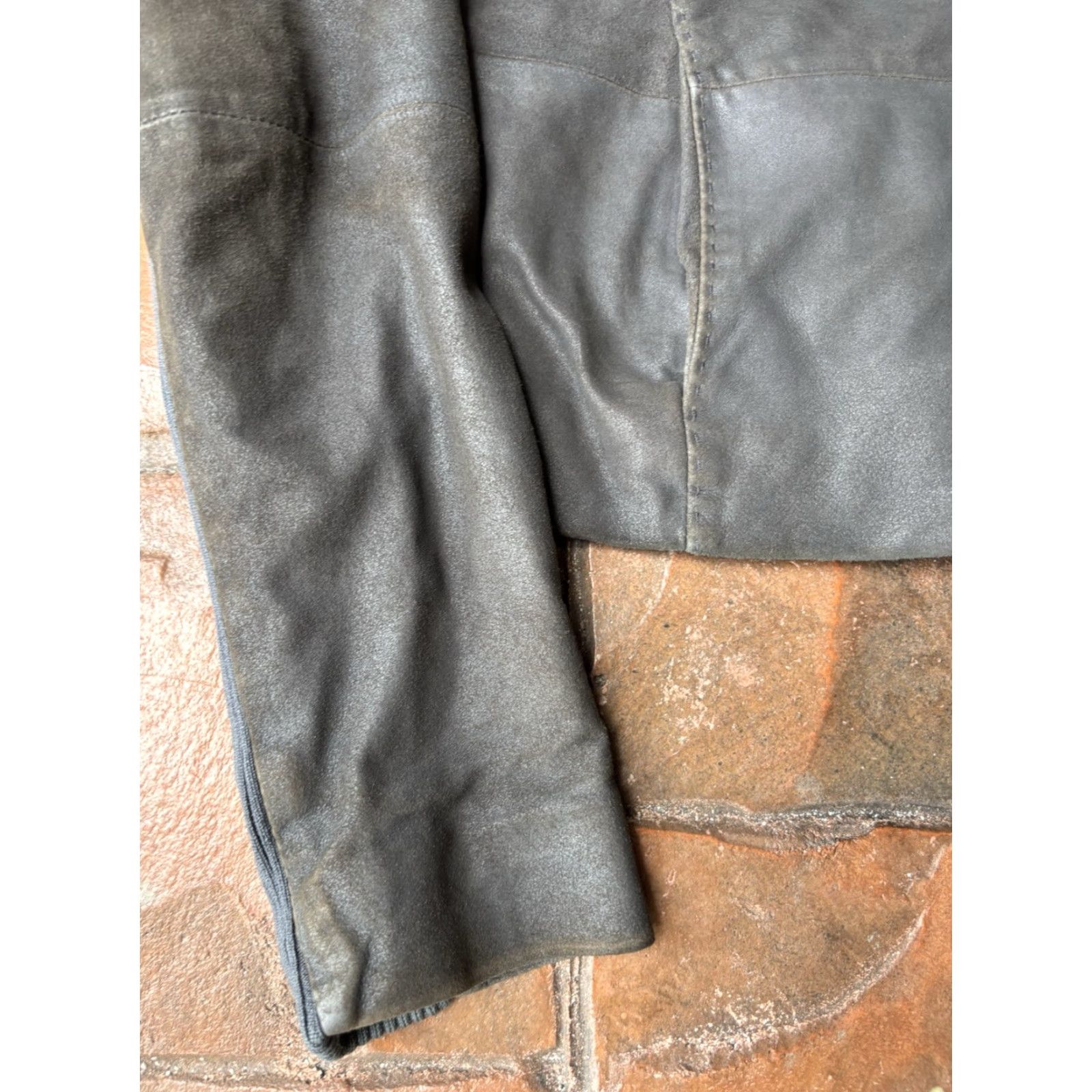 Vince Vince Side Full Zip Goat Suede Leather Motorcycle Jacket Women's Medium Brown Black? Size M / US 6-8 / IT 42-44 - 5 Thumbnail
