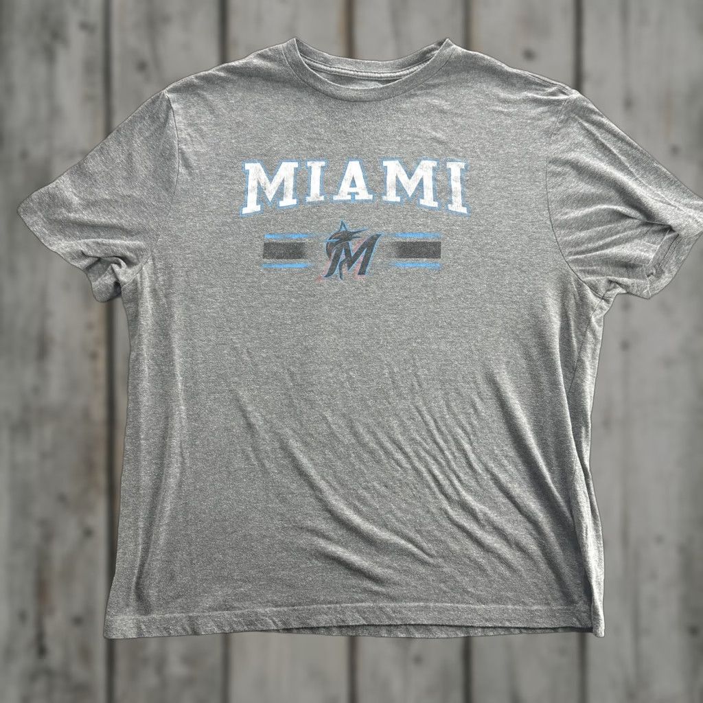 Other Miami Marlins Shirt Mens 2XL Gray MLB Baseball Tee Genuine Merchandise Size US XXL / EU 58 / 5 - 1 Thumbnail