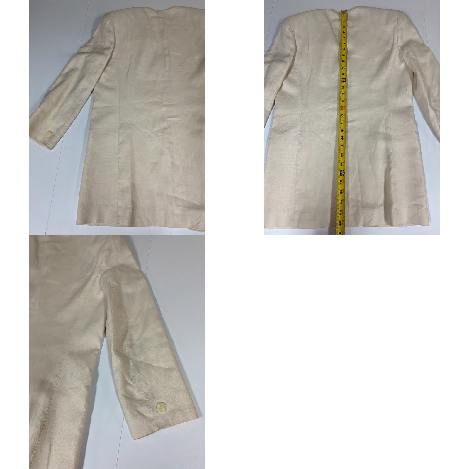 Jones New York Jones New York Jacket Blazer Womens 4 Beige Polyester Floral Mid-Length Lightweight Regular Fall Winter Men/Women? Size S / US 4 / IT 40 - 8 Thumbnail