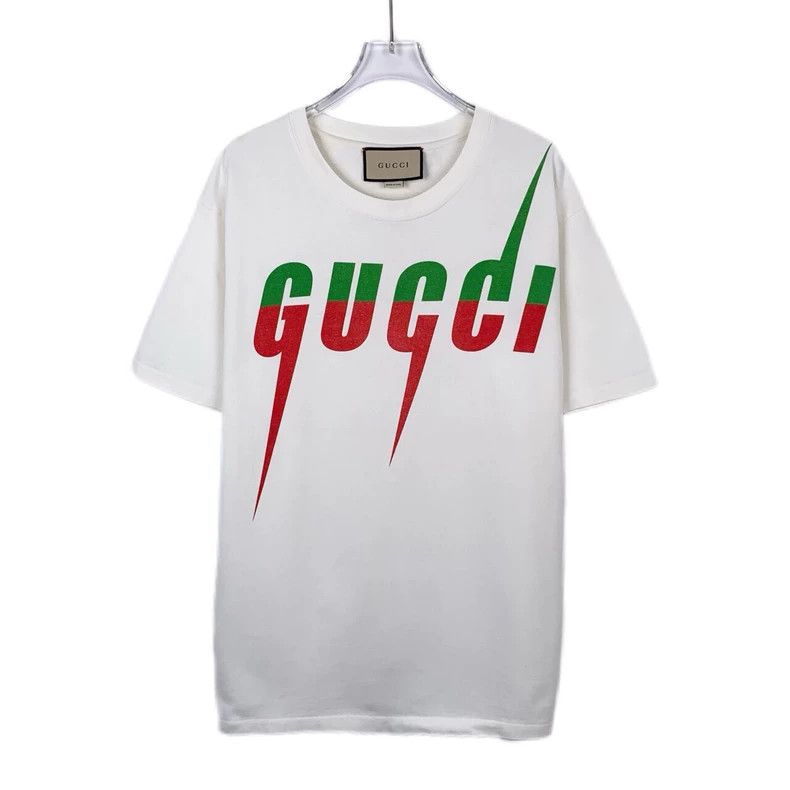 Gucci Gucci Logo blade printed round-neck beige cotton short-slee Size US XS / EU 42 / 0 - 1 Thumbnail