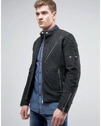 Diesel L-Mackson Black / Grey Leather Biker Jacket medium Size US M / EU 48-50 / 2 - 18 Thumbnail