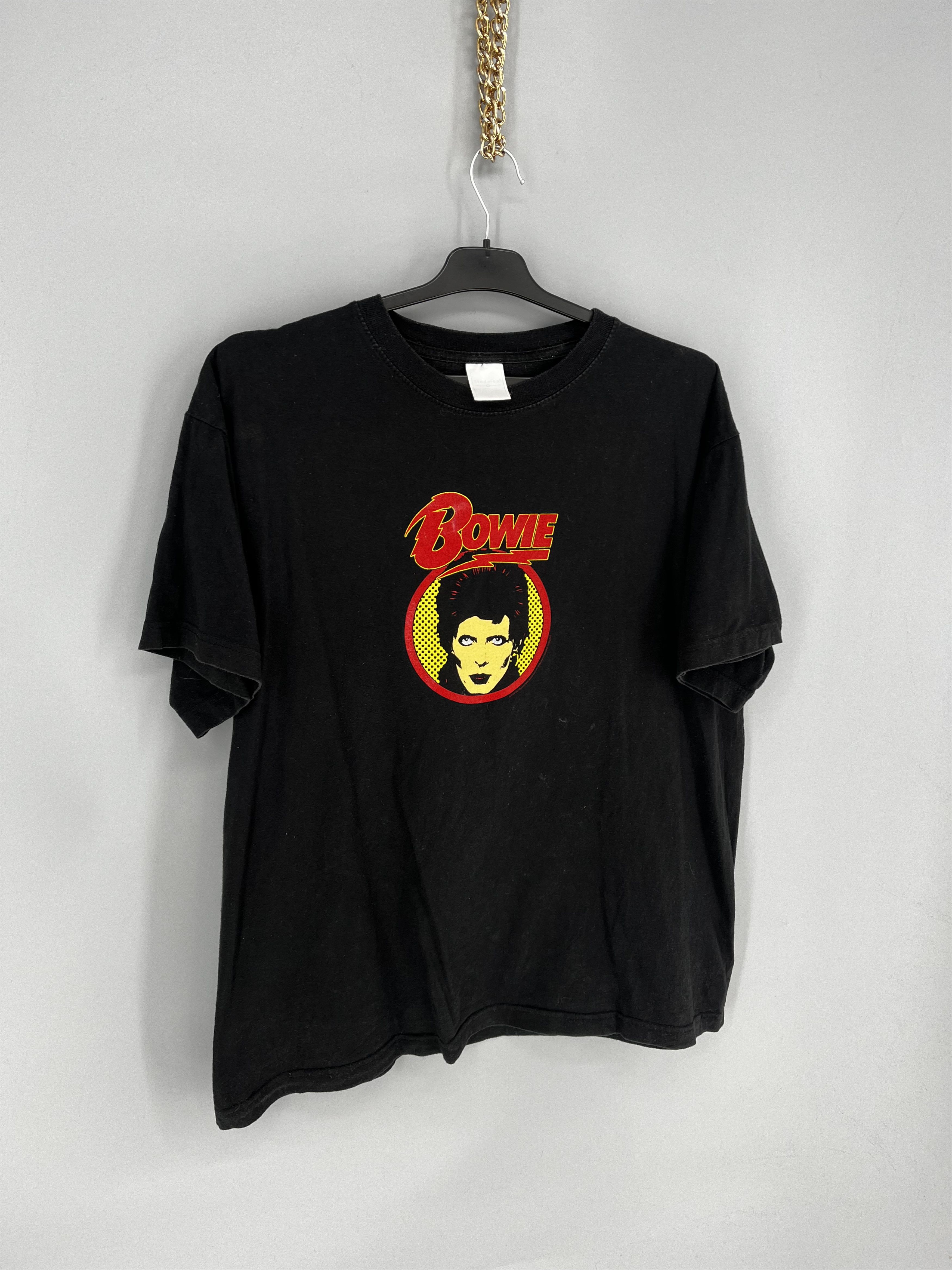Band Tees Men’s Vintage T-Shirt Bowie 2003 Size L Rock Band Black Size US L / EU 52-54 / 3 - 2 Thumbnail