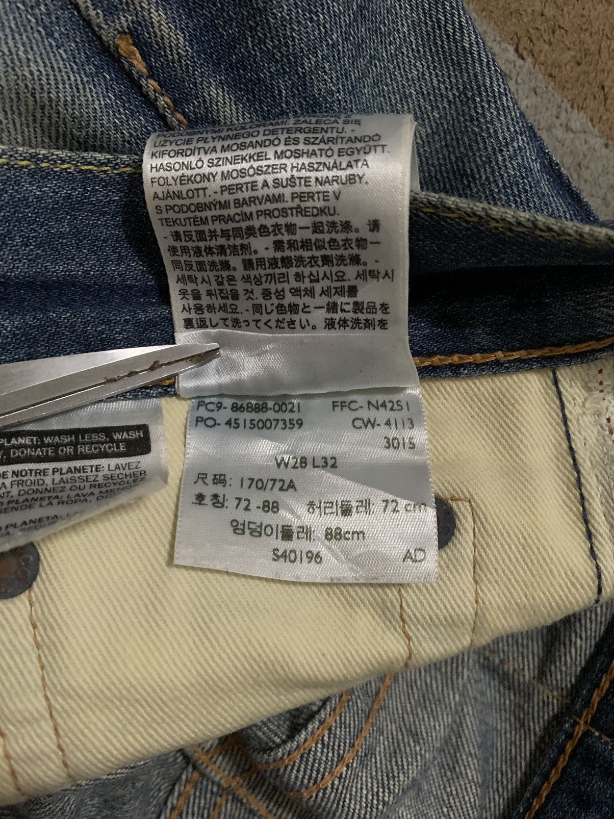 Levi's Vintage Clothing Vintage Y2K Levis 511 Japan Slim Straight Ripped Grunge Jean Size US 29 - 23 Thumbnail