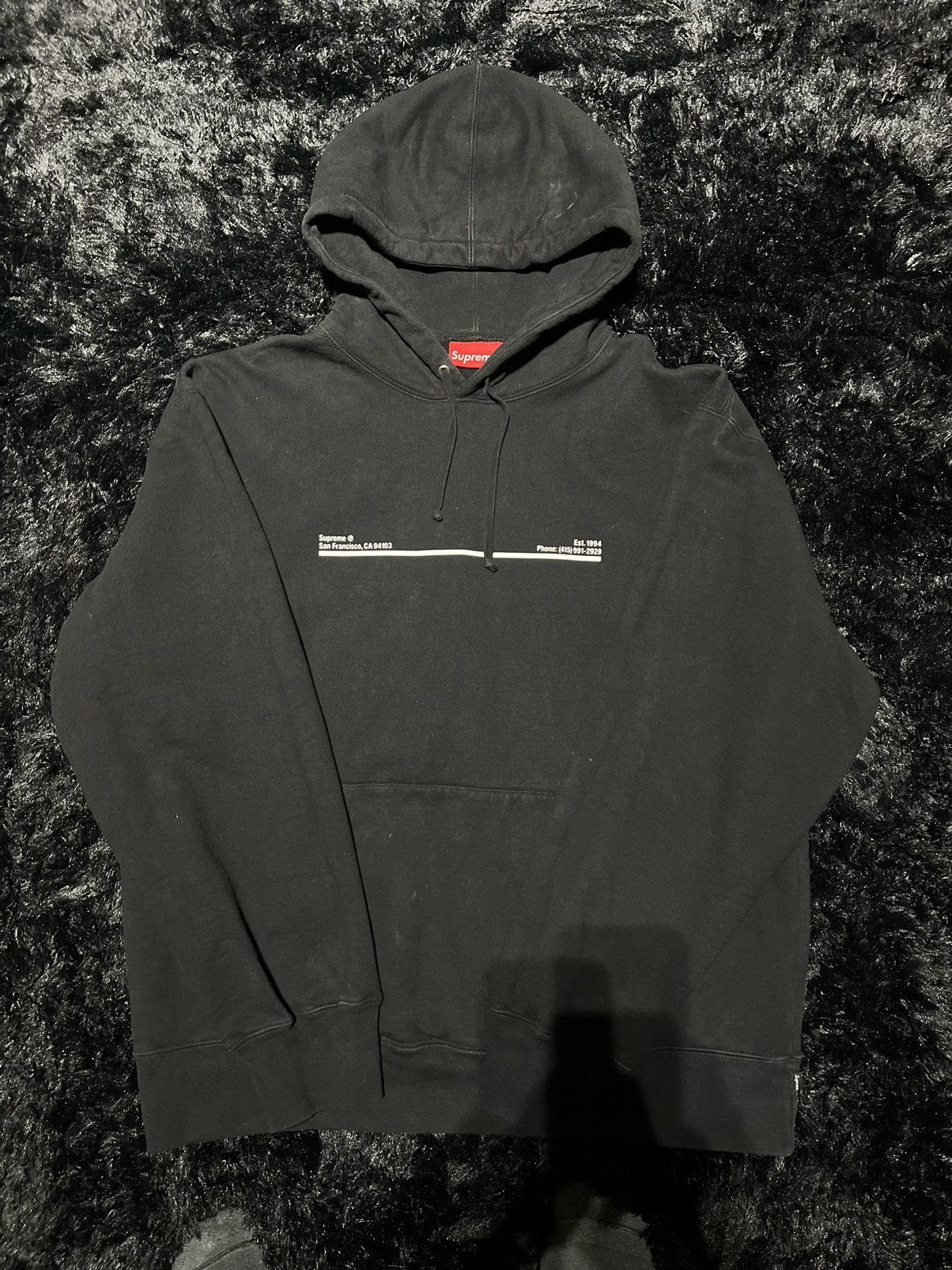 image of Supreme San Francisco Hoodie in Black, Men's (Size XL)