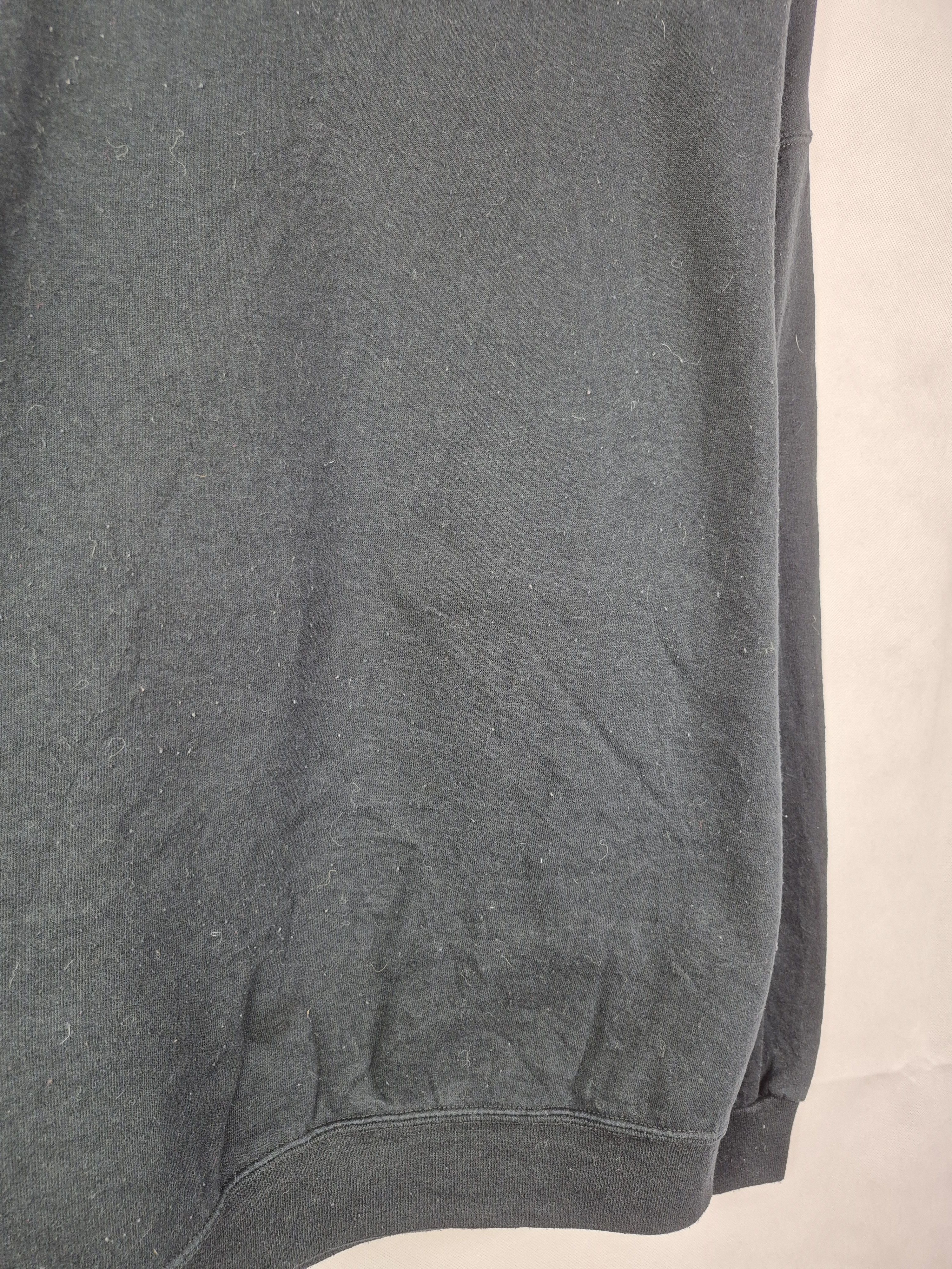 Fruit Of The Loom 🔥 Fruit of the Loom Plain Black Sweatshirt Pullover Size US L / EU 52-54 / 3 - 3 Thumbnail