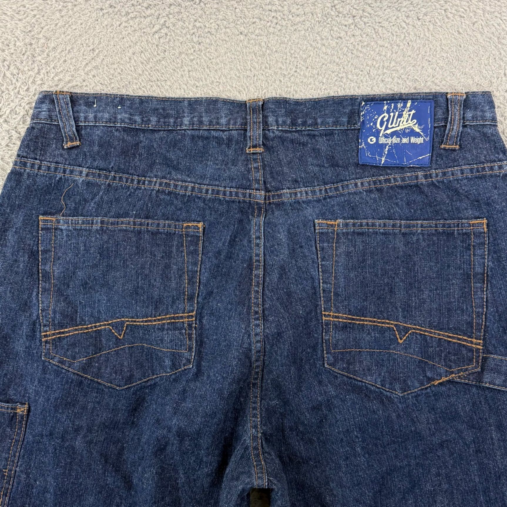 Vintage VINTAGE G Unit Denim Shorts Mens 40 Bermuda 5-Pocket Pockets Baggy 13" Inseam 90s Grunge Hip Hop Punk Blue Denim Shorts Mens Size US 40 / EU 56 - 6 Thumbnail