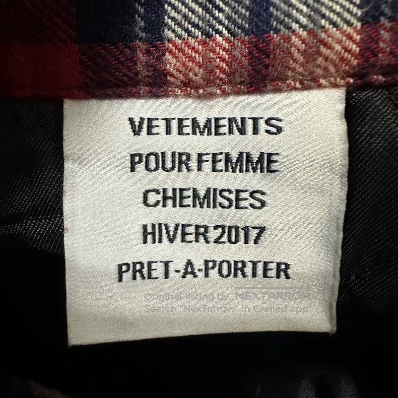 Vetements Sleeveless Iron Ring Plaid Shoulder Pad Flannel